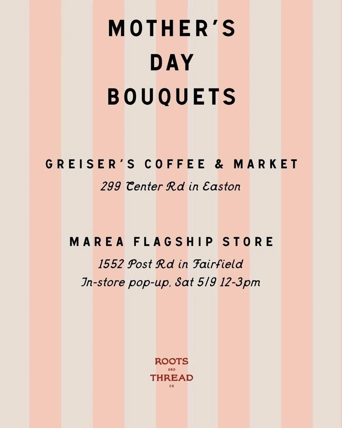 Where to find R&amp;T Mother&rsquo;s Day bouquets this weekend 👆Online ordering has been closed!
