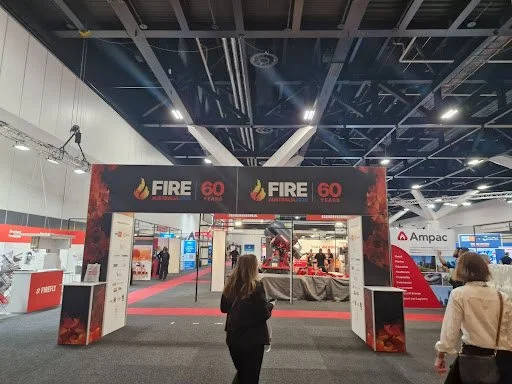 Fire Australia conference centre entrance with passive fire team in attendance