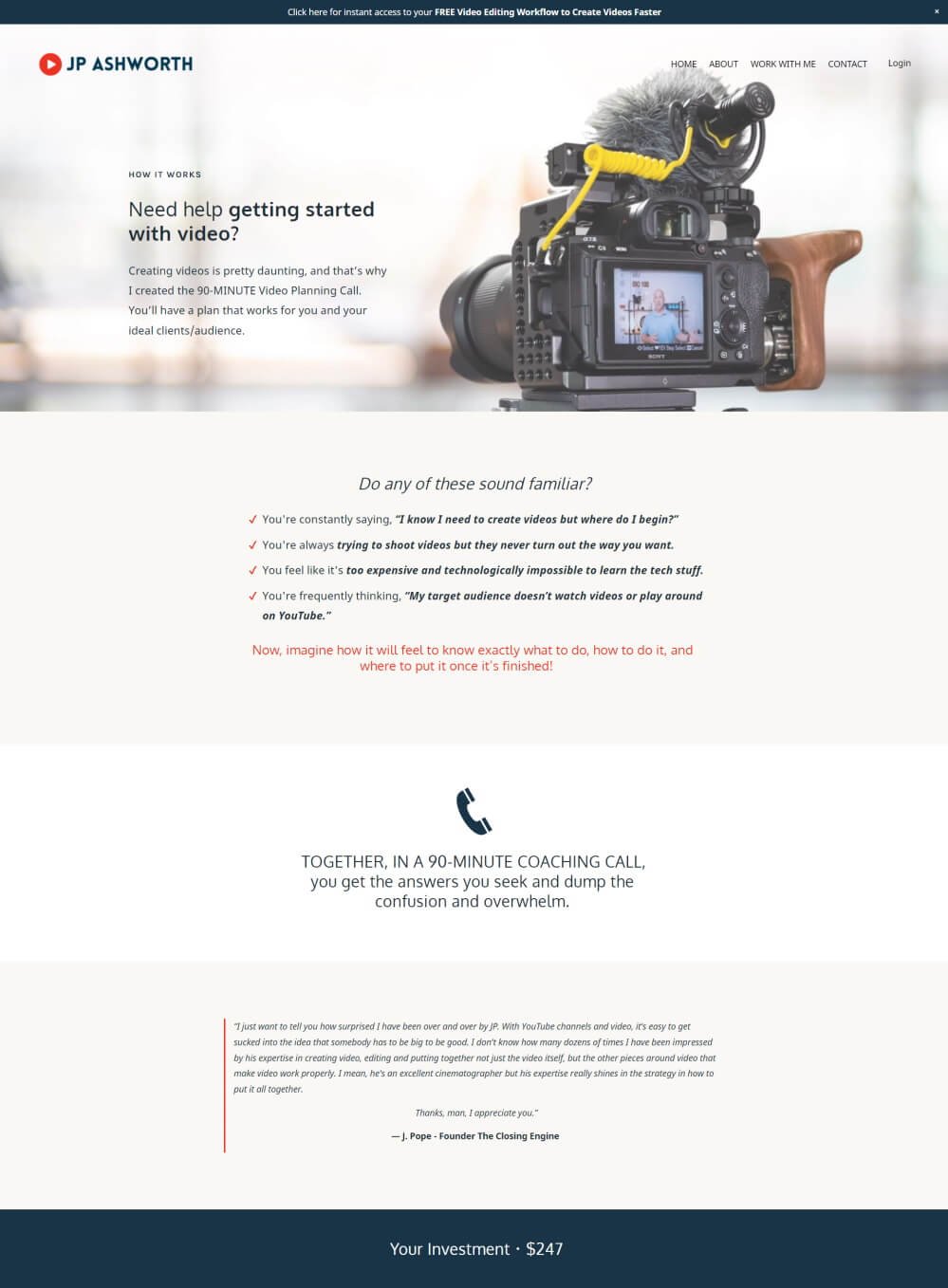 JP Ashworth Services page