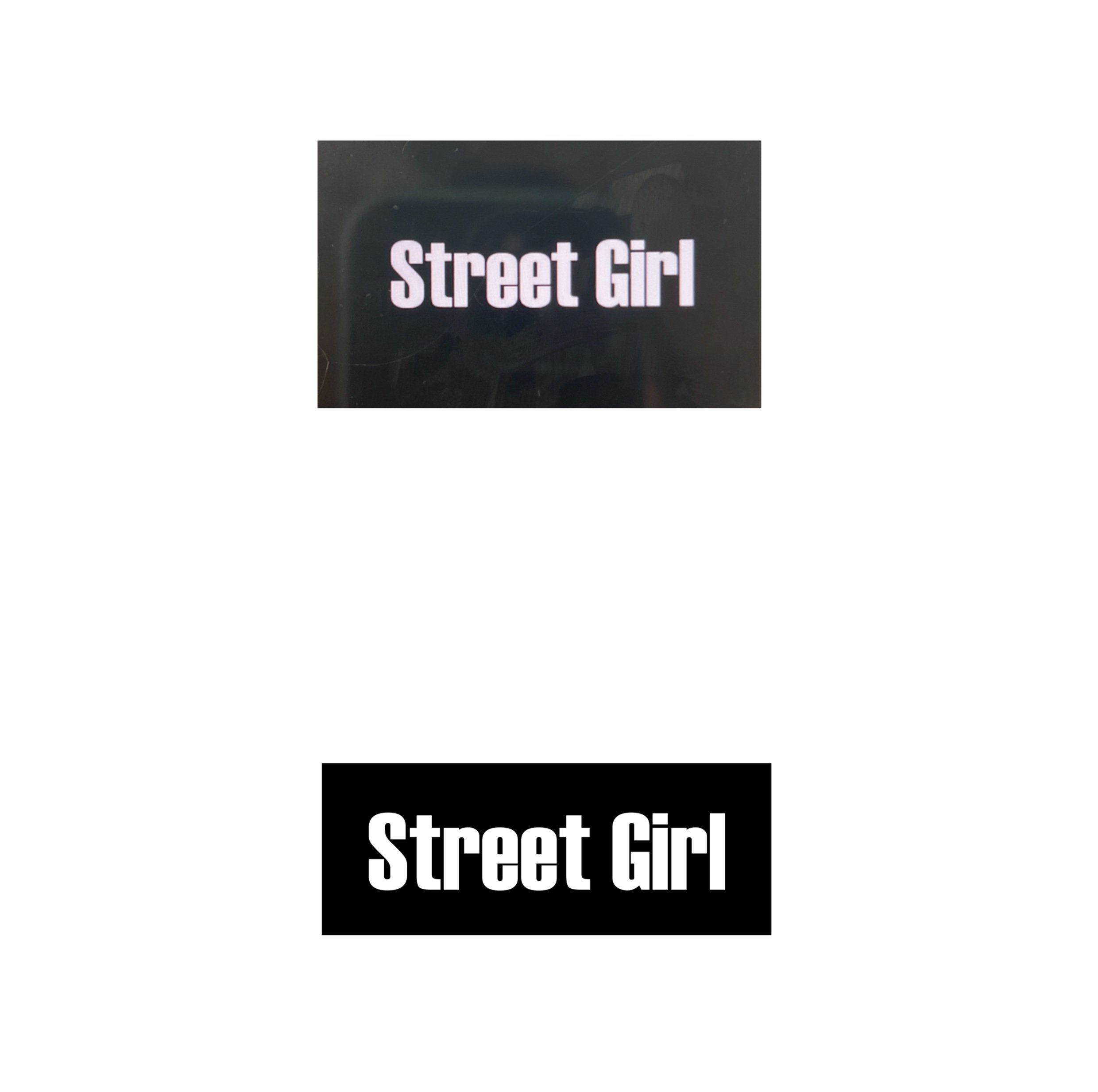 Artwork Vector for 'Street Girl' (original image on top - vectored image below)