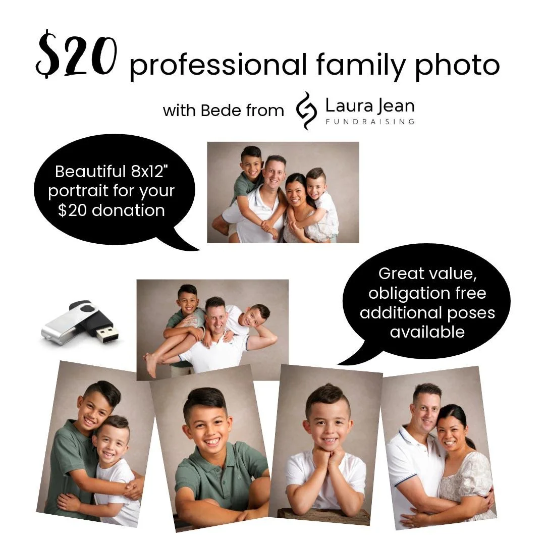 Dear Families,🫶
Is it time to update your precious family photos? 📸📸📸📸
As this was so well received last year, we have rebooked Laura Jean&rsquo;s $20 professional portrait fundraiser at Bumper Bears on:
📸Saturday 18th April📸
Available once pe