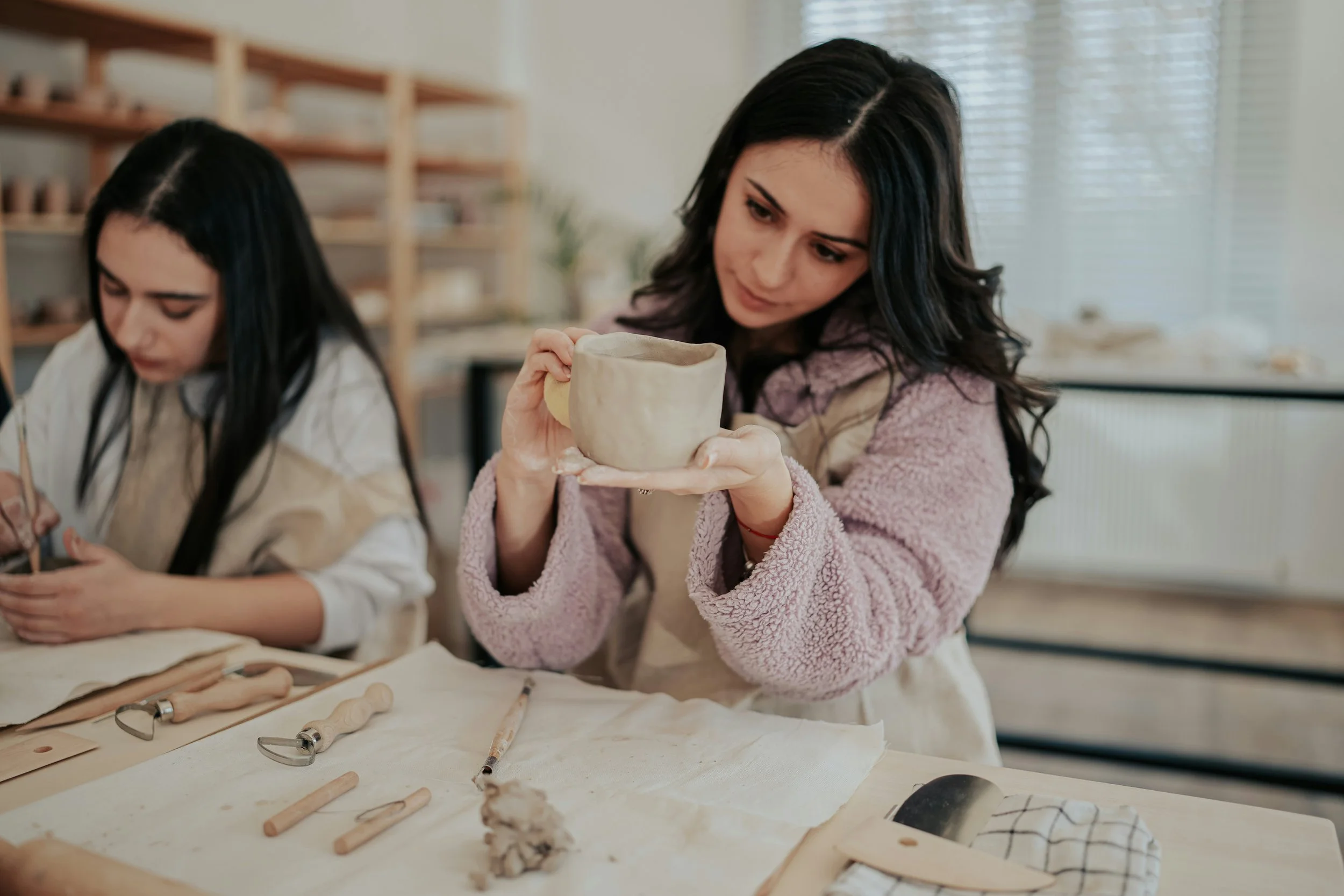 Two friends at mug workshop.jpg