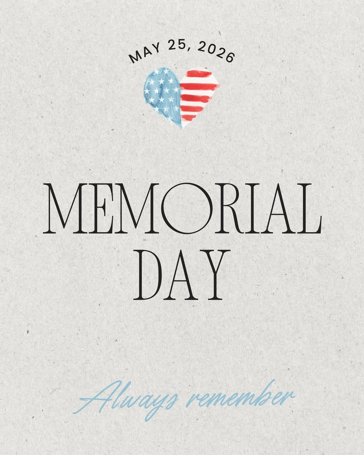 Happy Memorial Day everyone! ❤️ 🤍 🩵 We are closed today in observance 🙏 Enjoy the day off, but we'll see you bright and early tomorrow!