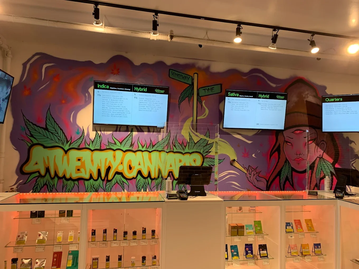 4Twenty Cannabis 3441 Kingsway interior of store in Vancouver
