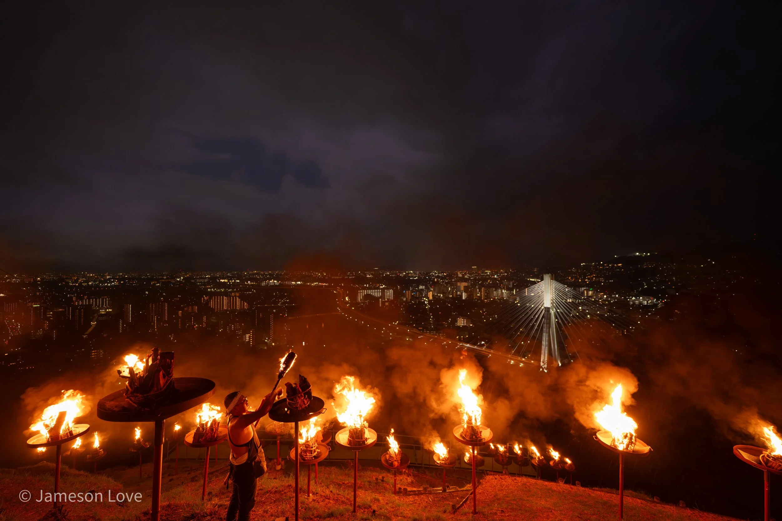 Light in the Dark;
Fire Festival;
Osaka, Japan