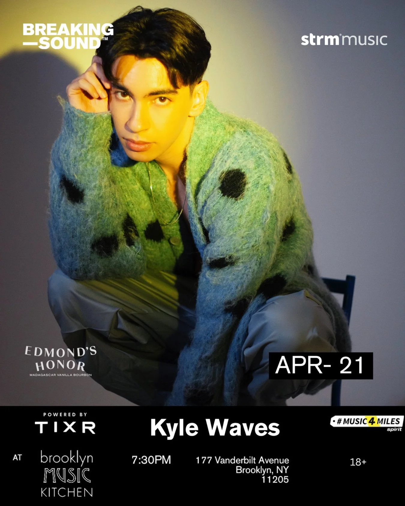 Playing my first show at Brooklyn Music Kitchen with Breaking Sound on Tuesday April 21st!
Would really love to see you all there, advanced tickets available now in my bio!
Doors open at 7pm! 

#livemusic #musician #music4miles 
@breakingsoundnyc @sp