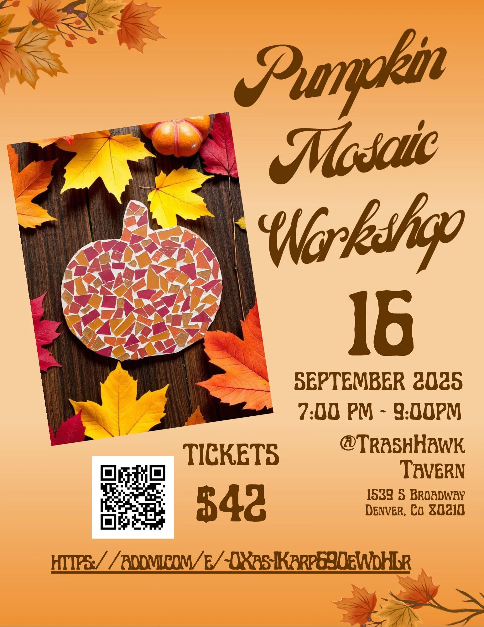Velvet Void Craft Night - Pumpkin Mosaics!