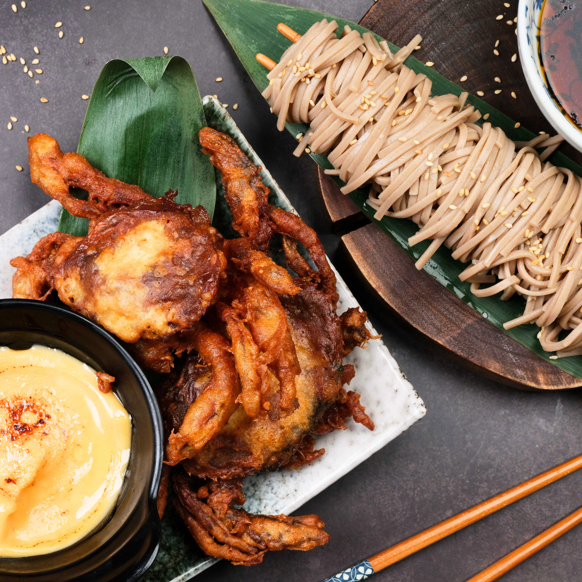 Soft Shell Crab with Cold Soba