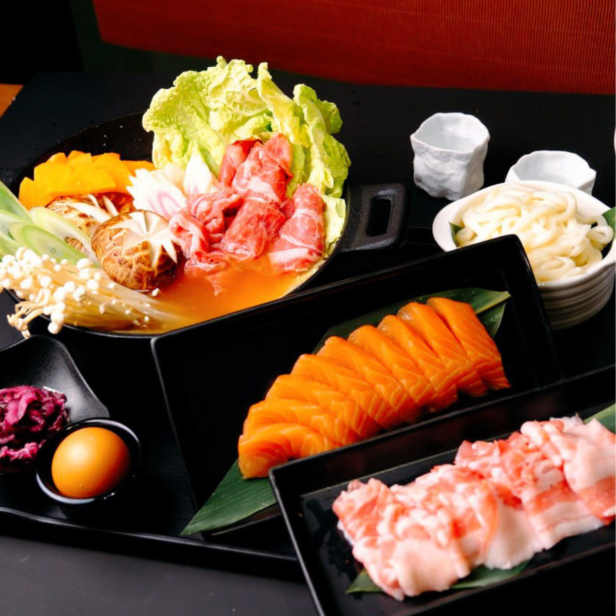 Sukiyaki (Beef, Salmon or Pork)