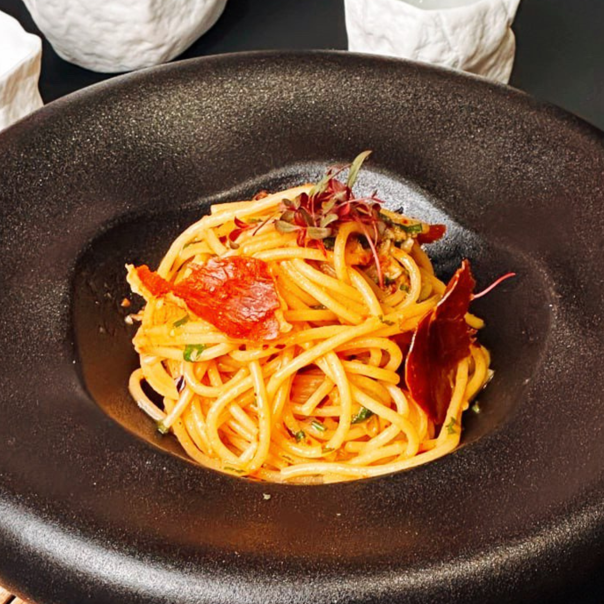 Kimchi Udon with Pancetta