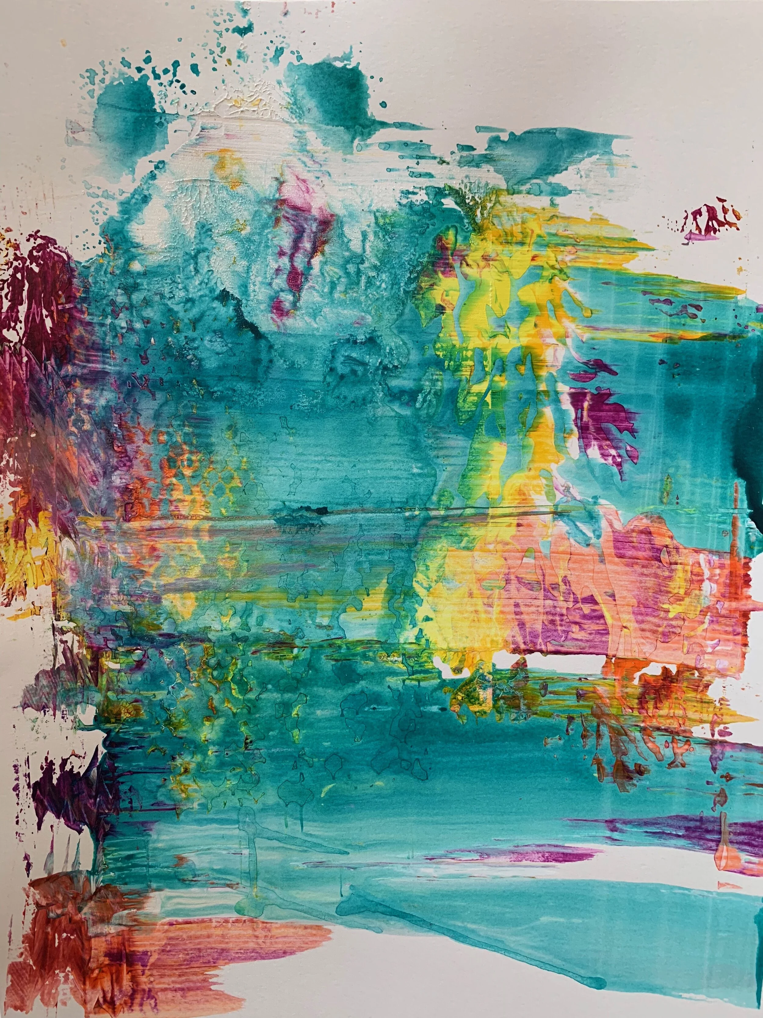 Acrylic and Gel on paper