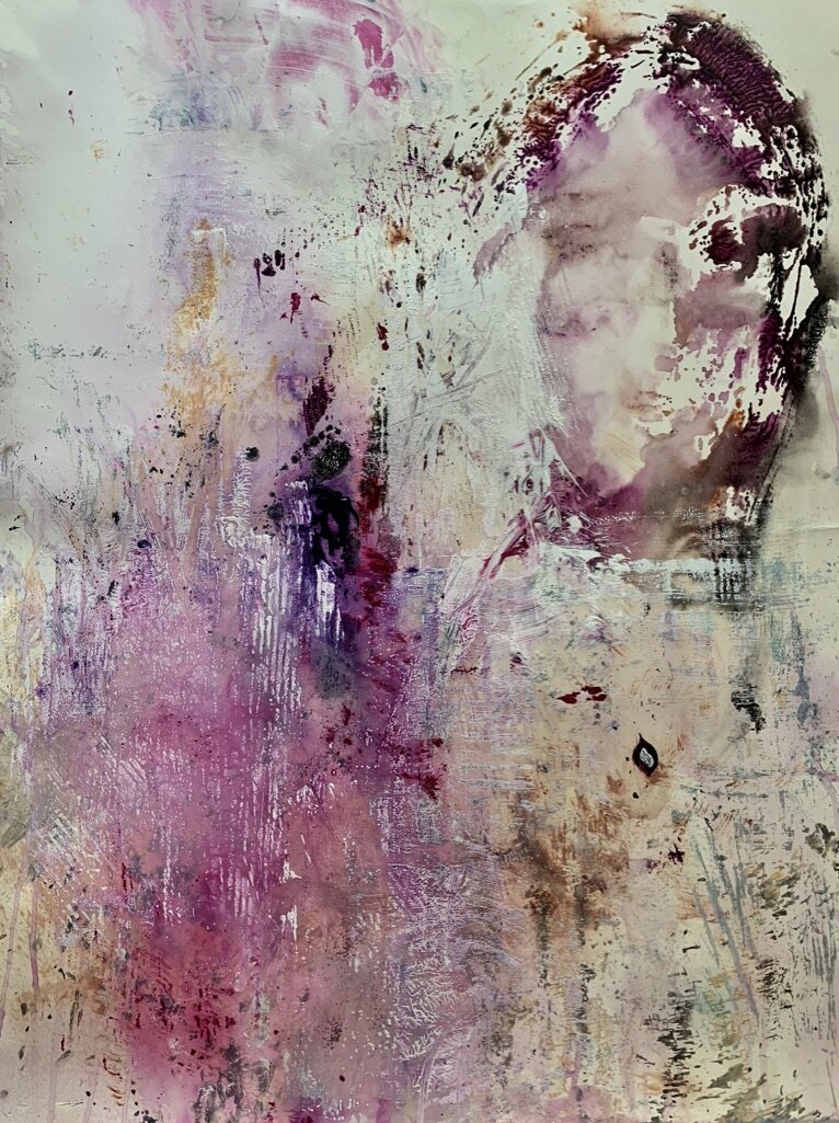 Micki Acrylic and Gel on hard paper