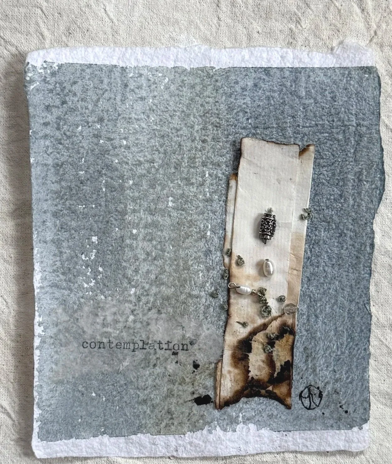 In Small #1 4"x4.75" mixed media on watercolour paper