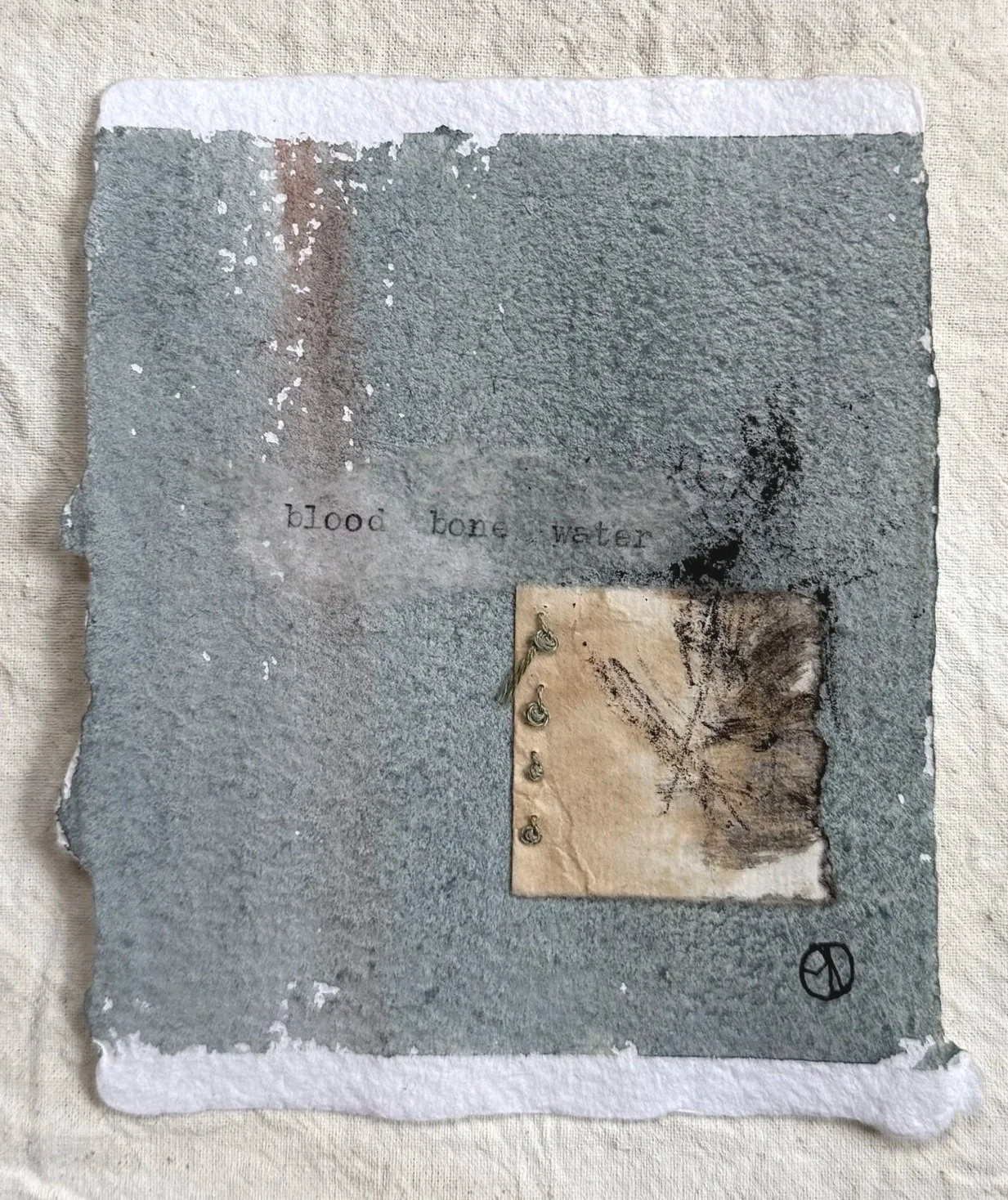 In Small #3 4"x4.75" mixed media on watercolour paper