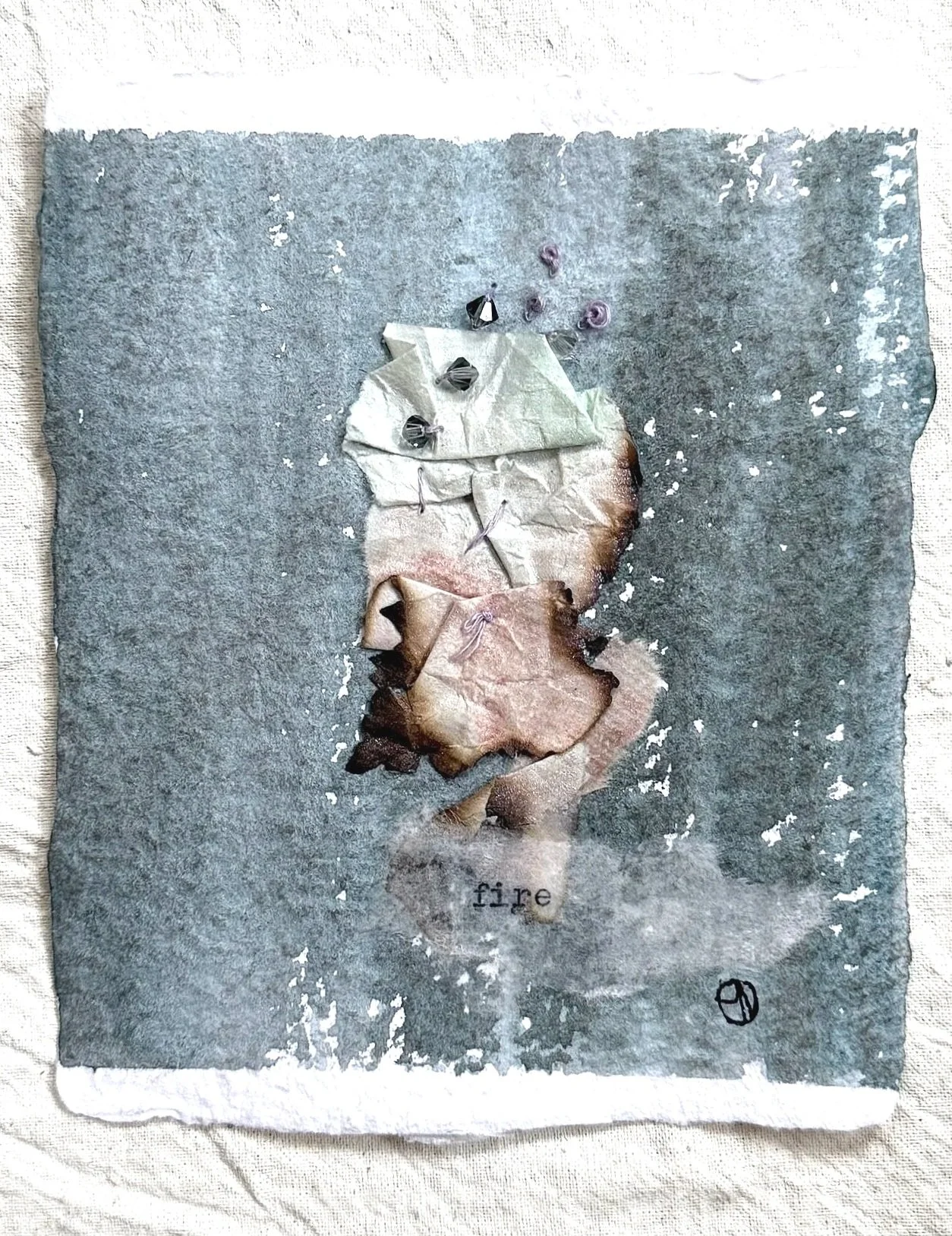 In Small #7 4"x4.75" mixed media on watercolour paper