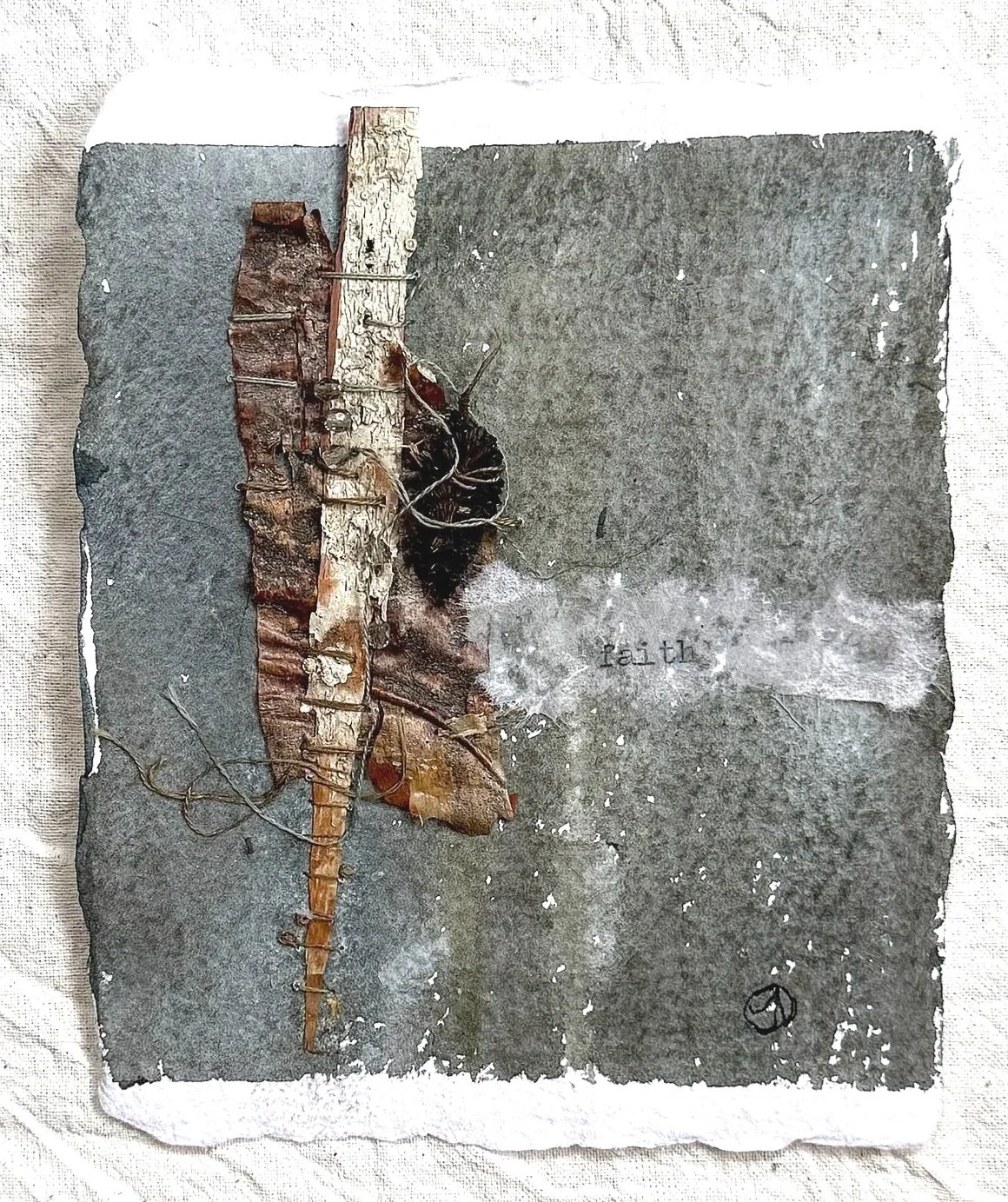 In Small #12 4"x4.75" mixed media on watercolour paper