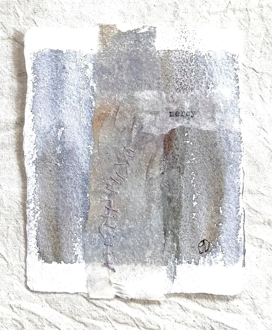 In Small #23 4"x4.75" mixed media on watercolour paper