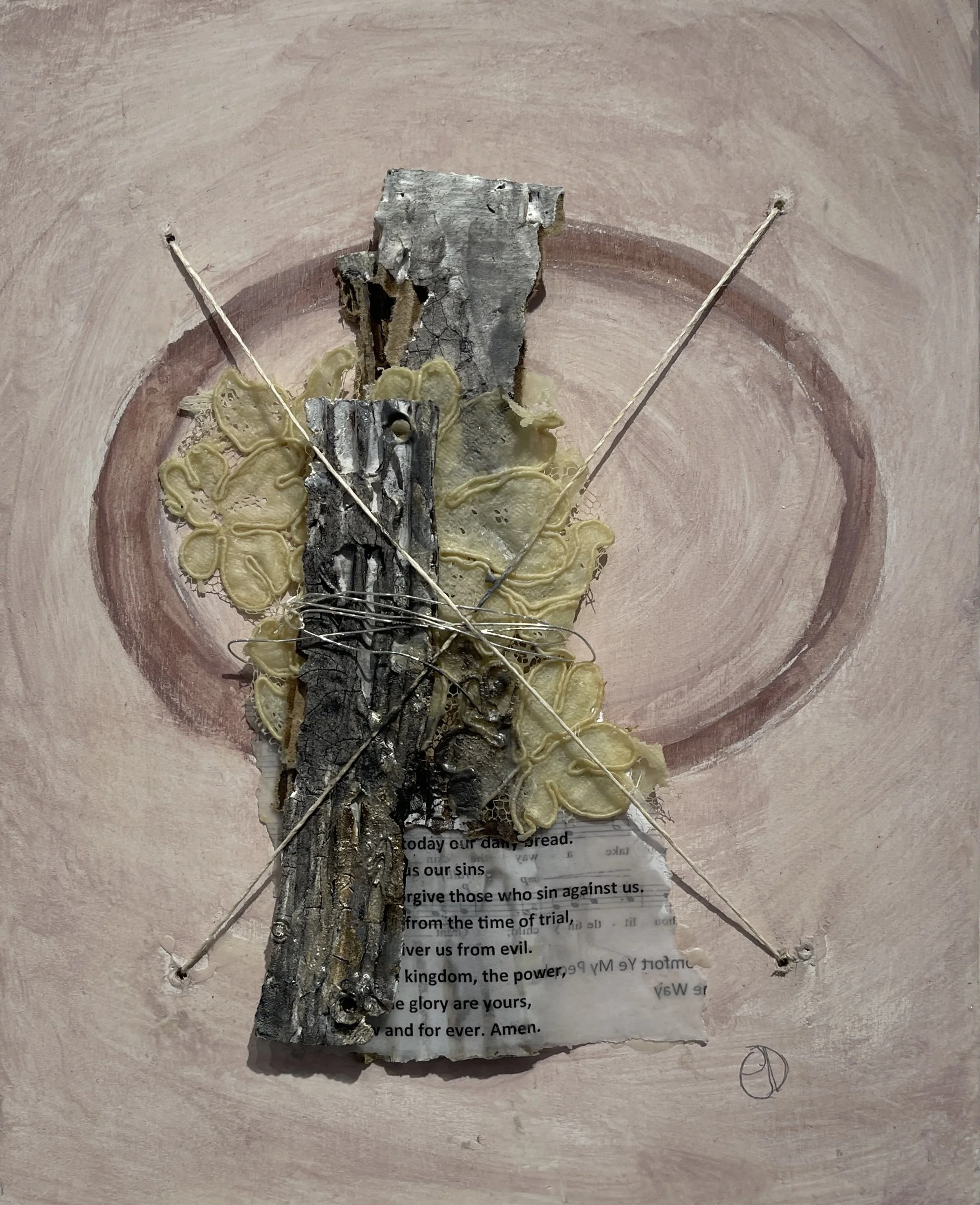 Wired Together #2  8"x10" mixed media