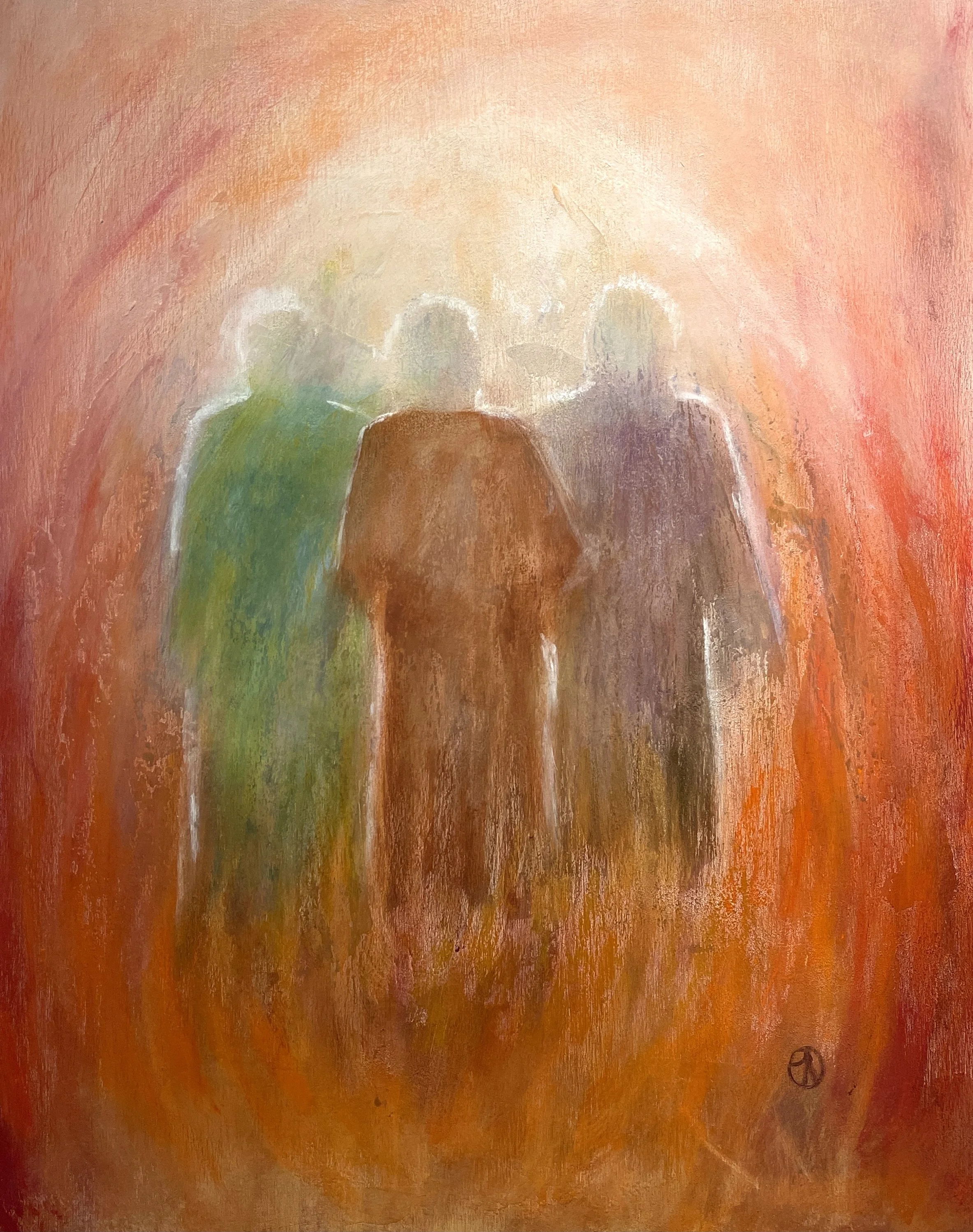 In the Furnace 16"x20" cold wax & oil on board