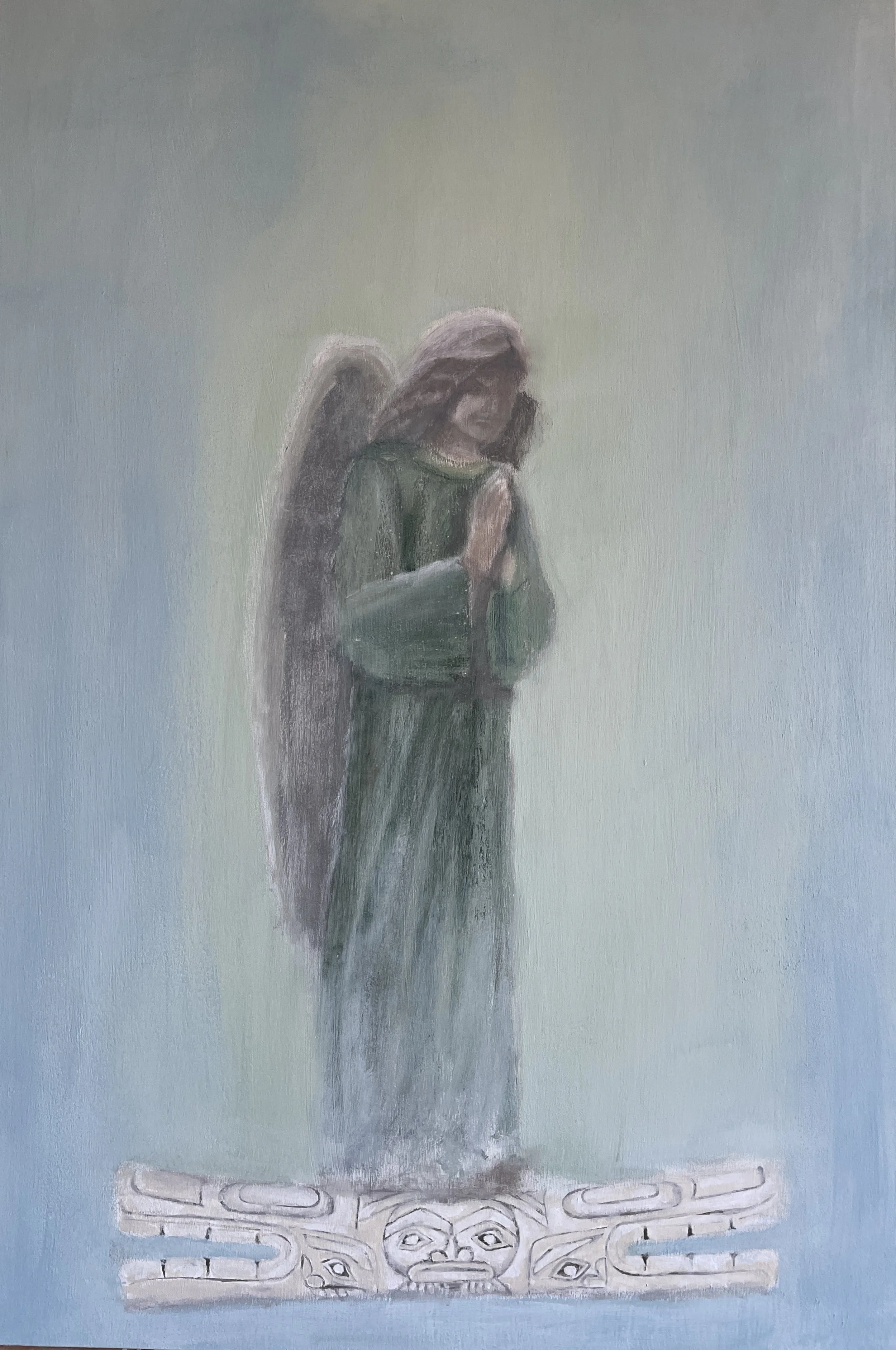 Prayers for Soul Retrieval 24"x36" cold wax & oil on board