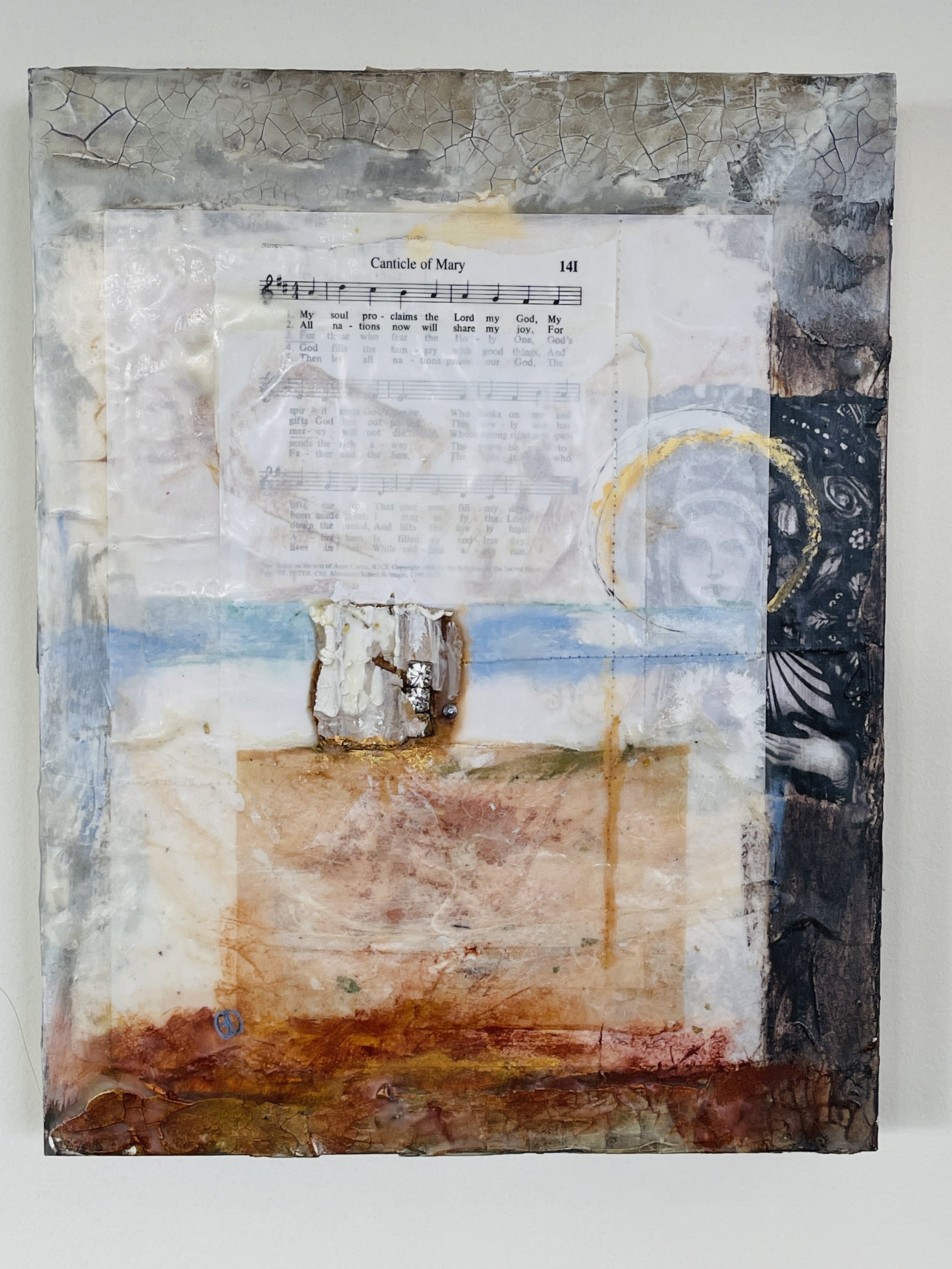 Internal Landscape #12 14"x11" encaustic mixed media on board SOLD