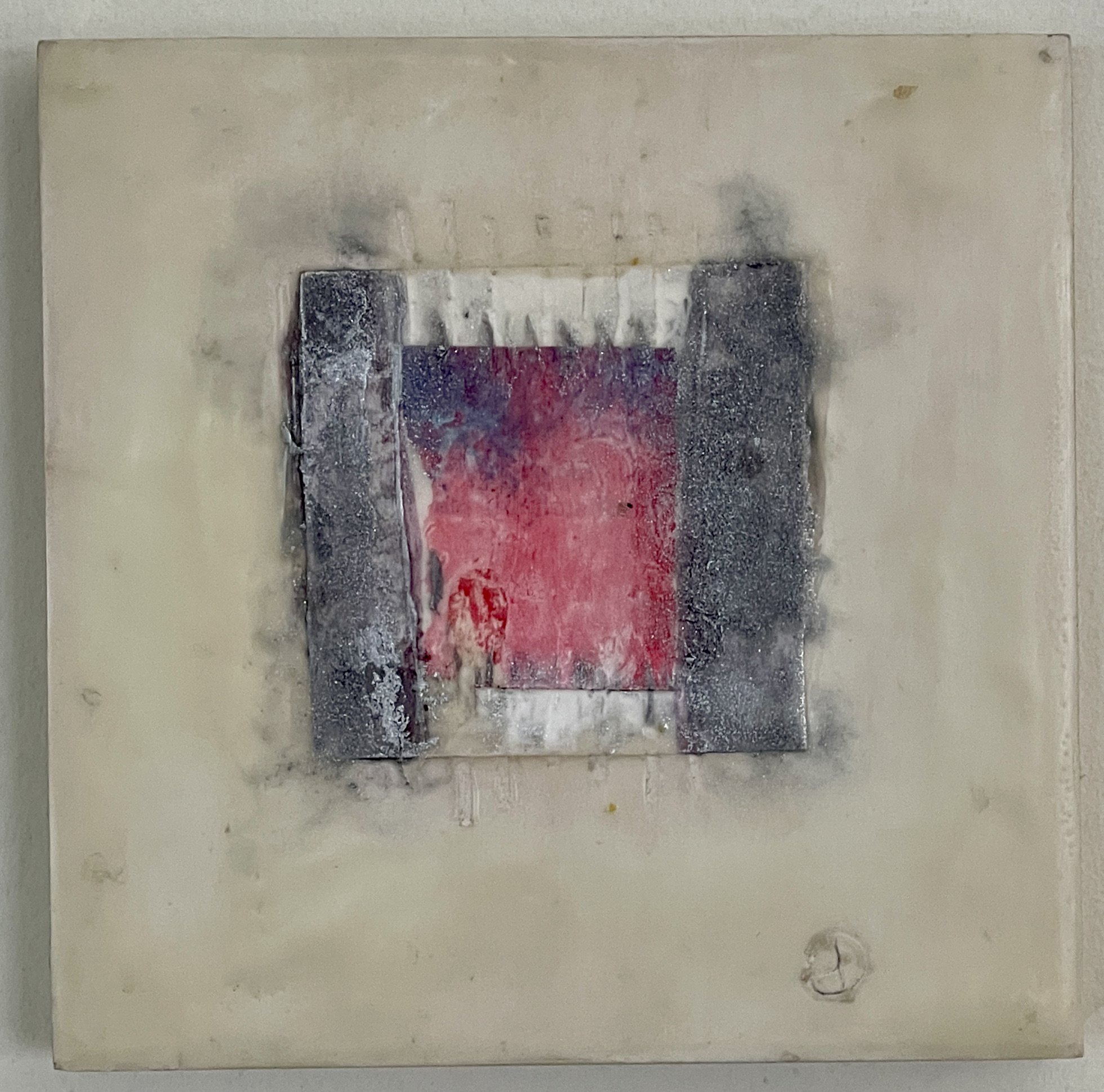 Internal Landscape #8 6"x6" encaustic mixed media on board