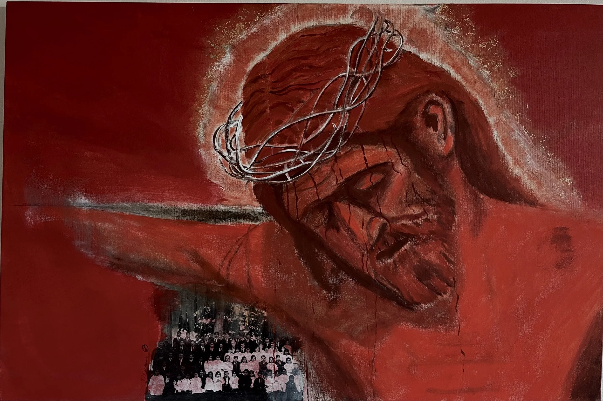 Give us Grace 36"x24" mixed media on canvas