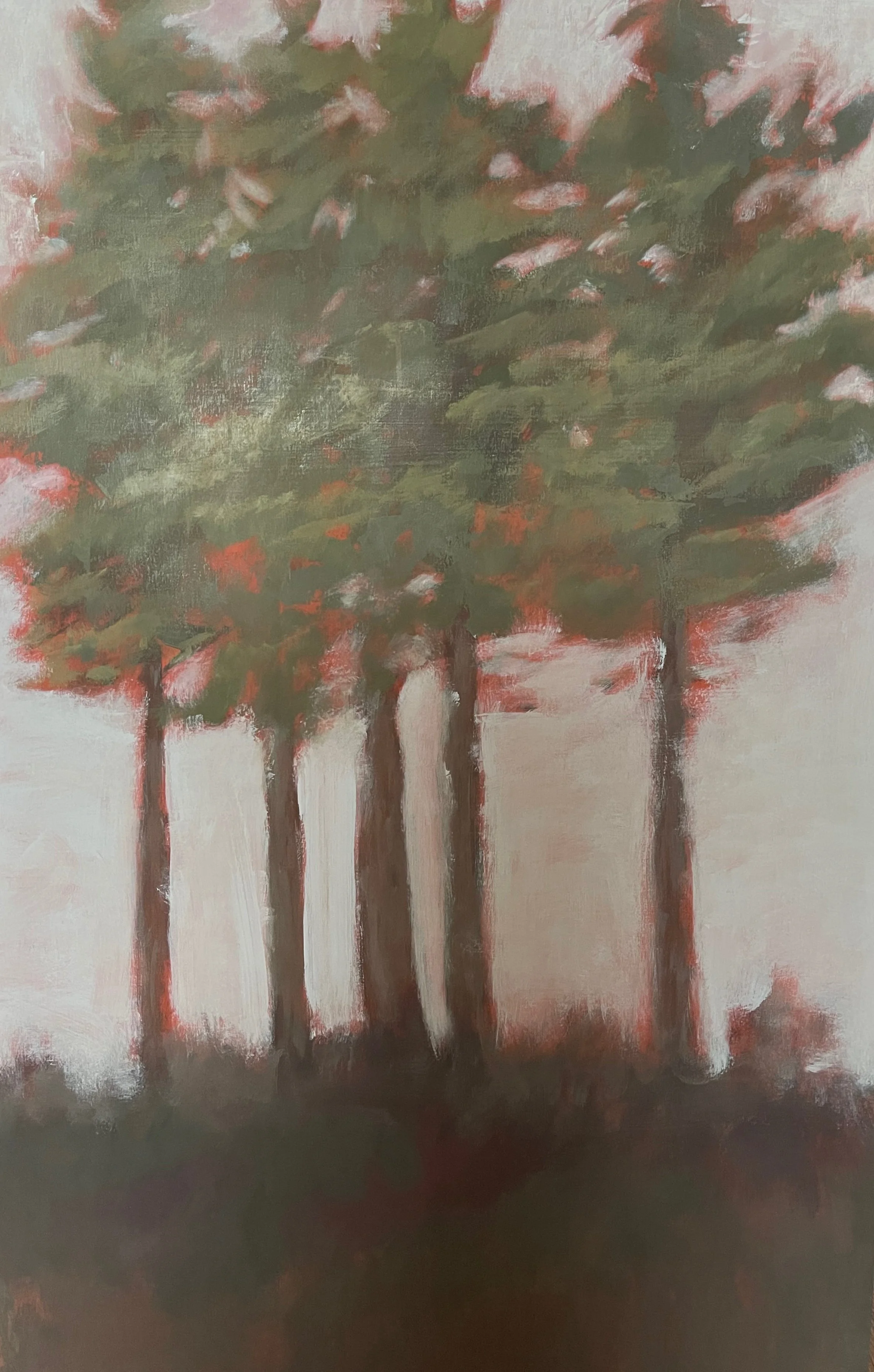 Among the Trees 36"x24" mixed media on board