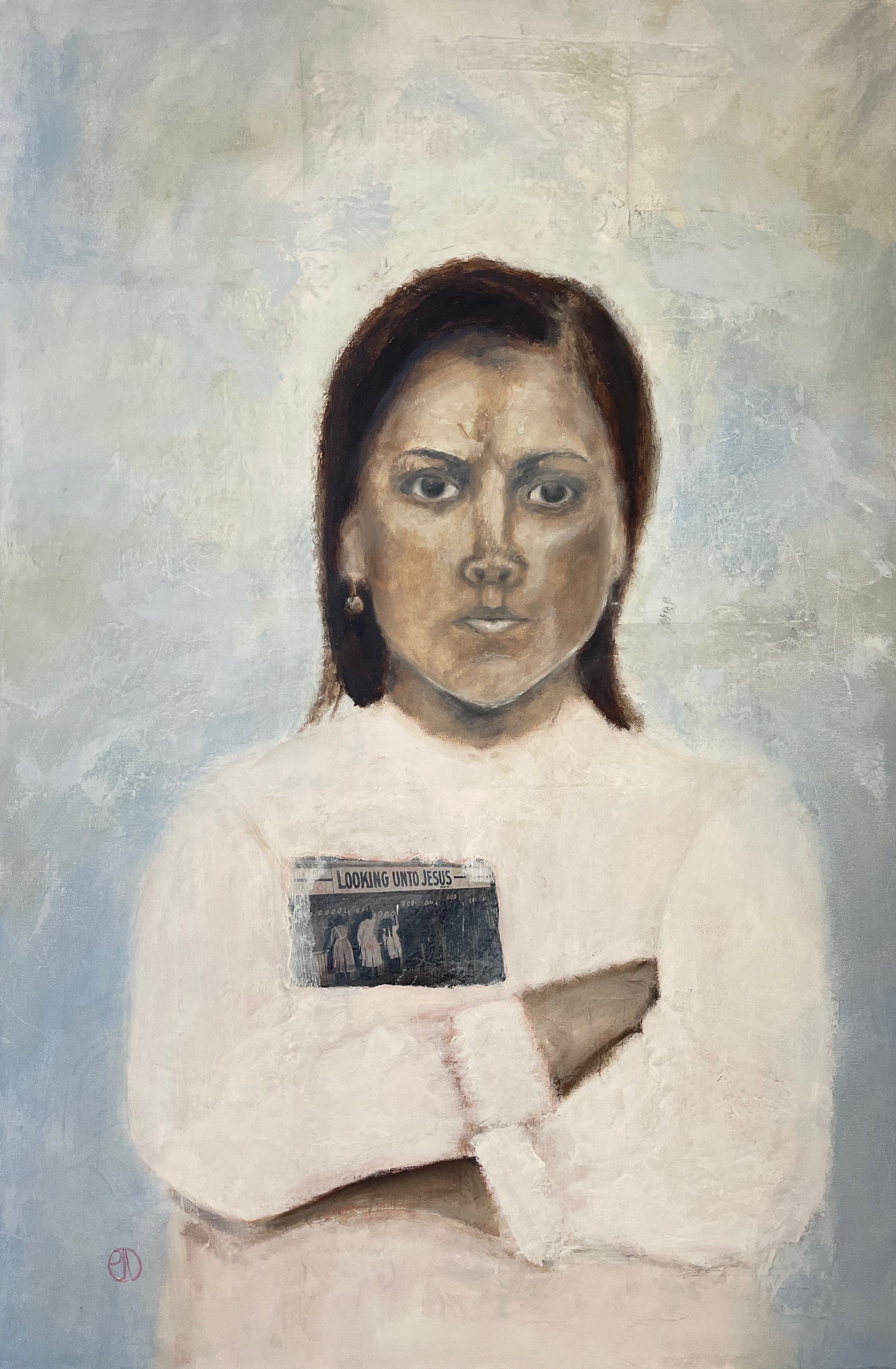 Tsi-ii (Grandmother) 36"x24" mixed media on canvas