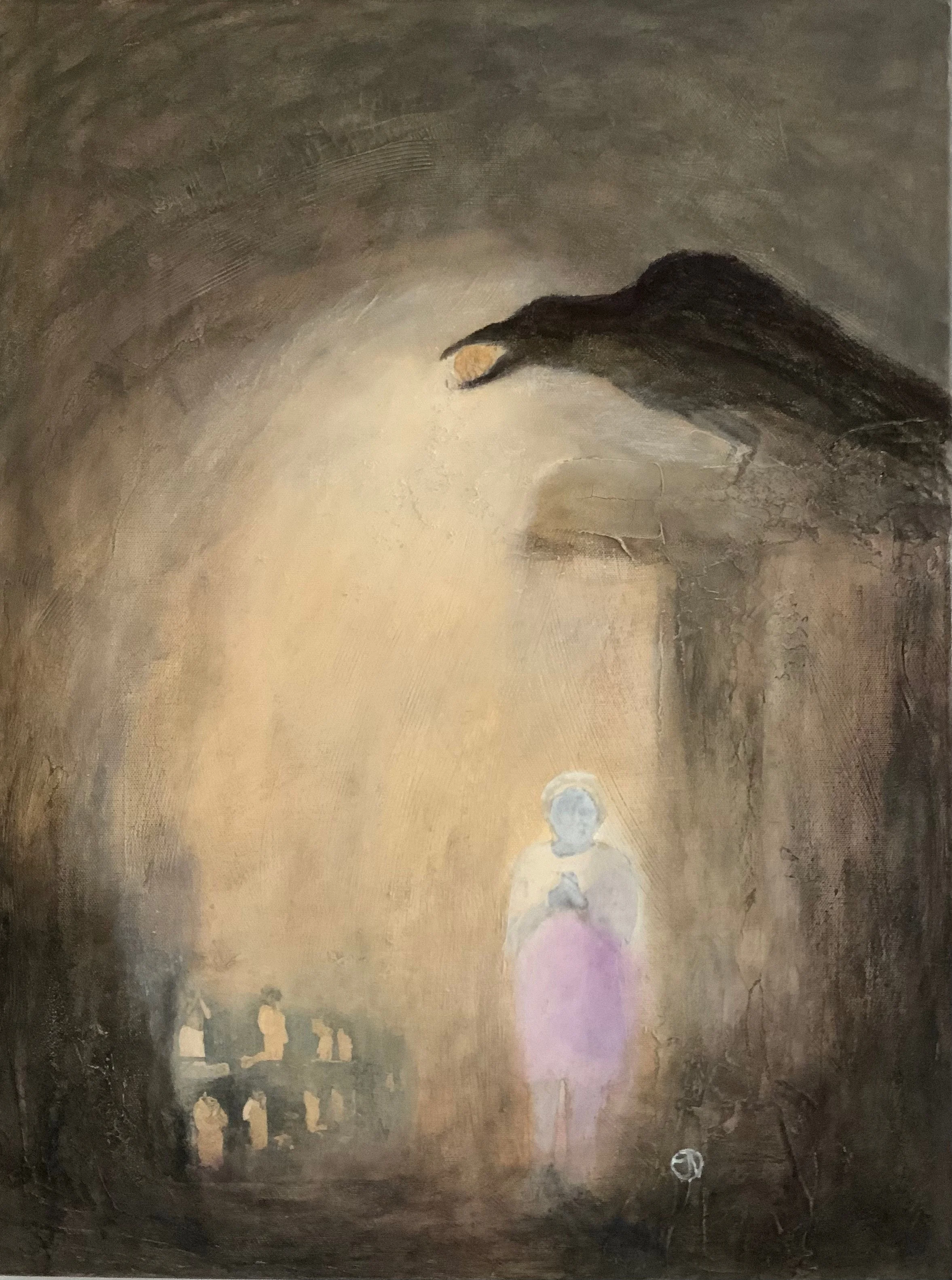 Bring us Light 24"x18" Mixed media on canvas