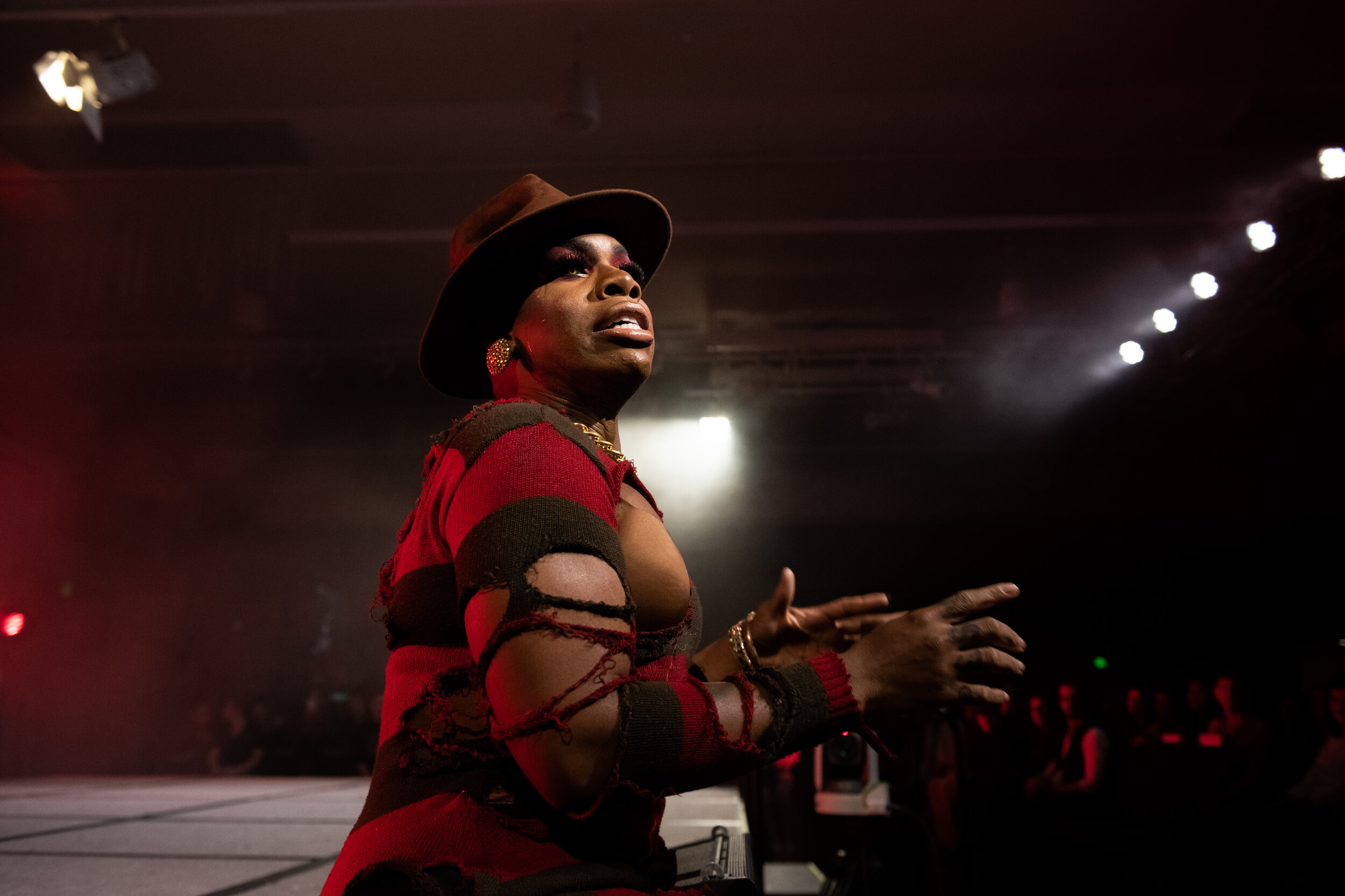 Monét X Change performs on-stage during the fall semester PRISM drag show, Scream Queers, in the Lory Student Center Grand Ballroom Oct. 20, 2019. PRISM collected donations that went to the Pride Resource Center to help fund scholarships for LGBTQ+ s