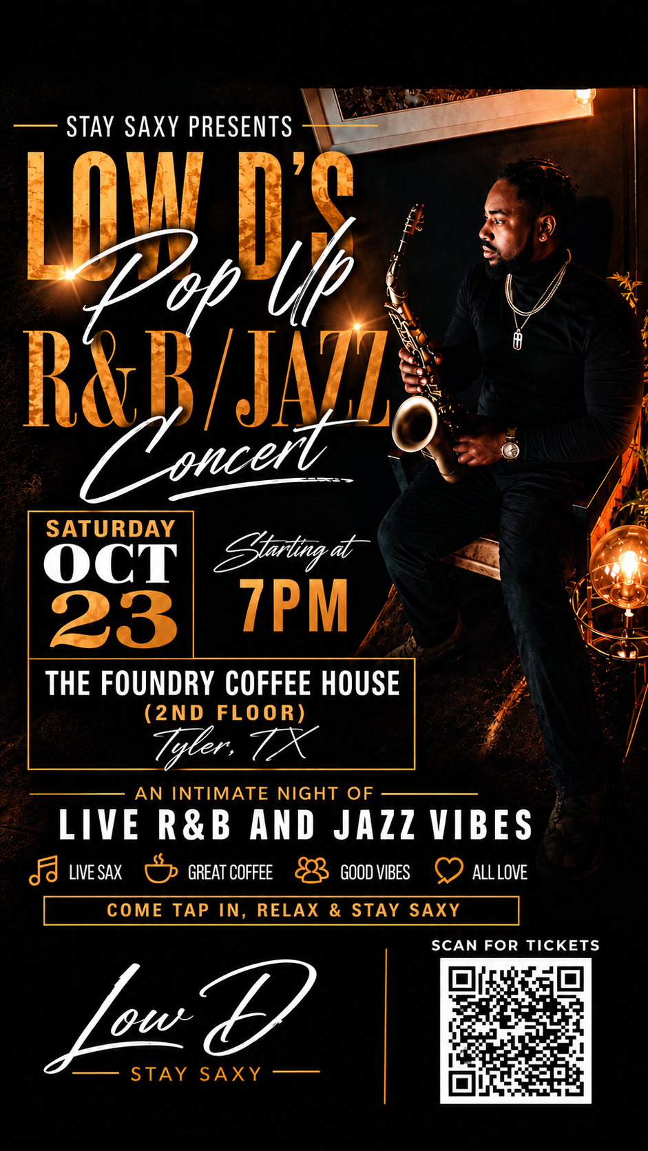 (Oct 23 2026) Low D’s Pop Up R&B/Jazz Concert