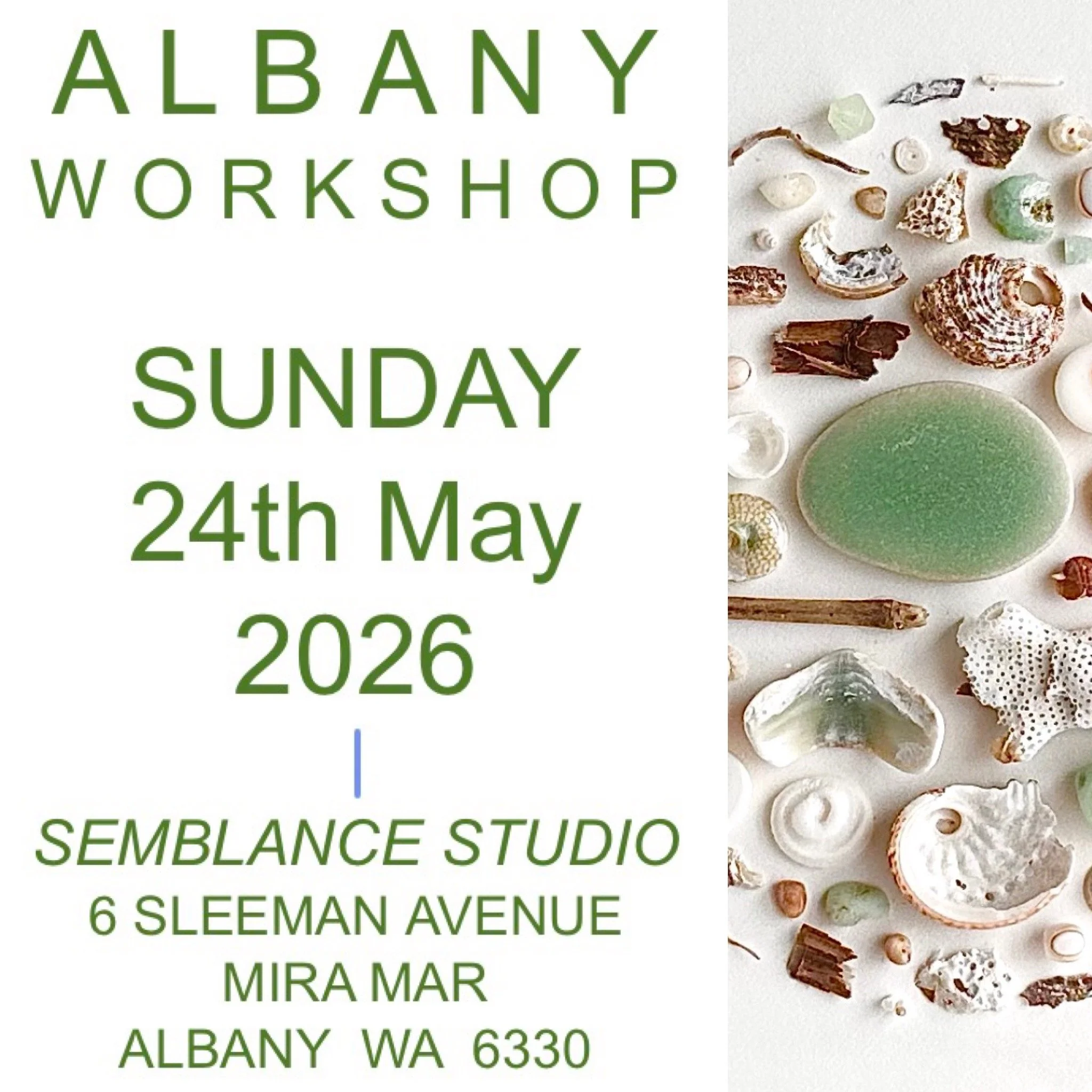 Albany Workshop Sunday 24th May, 2026.