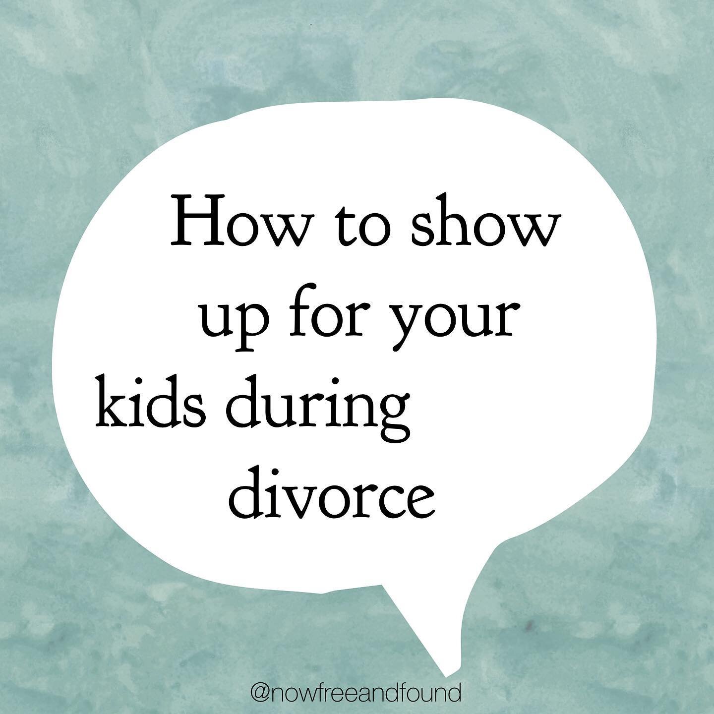 Lots of interest in the topic of kids and divorce from your other day so let&rsquo;s keep with it. 

Today, I want to focus on showing up for your kids. 

When kids are involved in divorce, it is so important to not lose sight of their needs. In fact