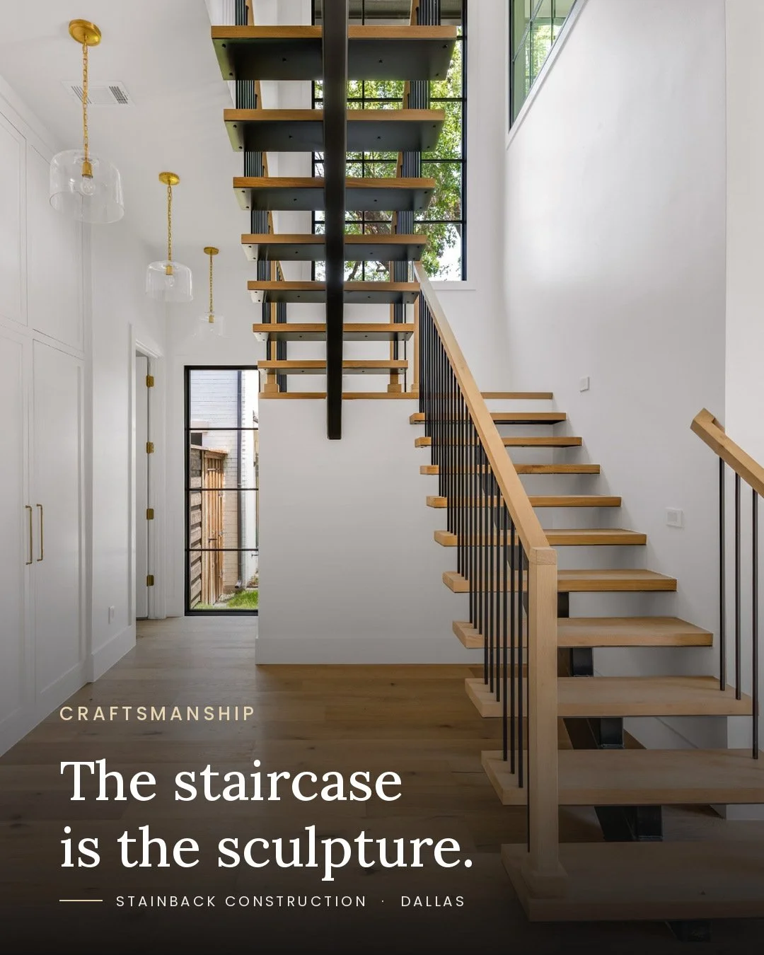 Staircases can make a big statement while still blending in seamlessly.
Swipe for three completely different versions, each with its own vibe, but all centered around the 

staircase #stainbackconstruction  #dallasbuilder #customhomes  #luxuryhomes  