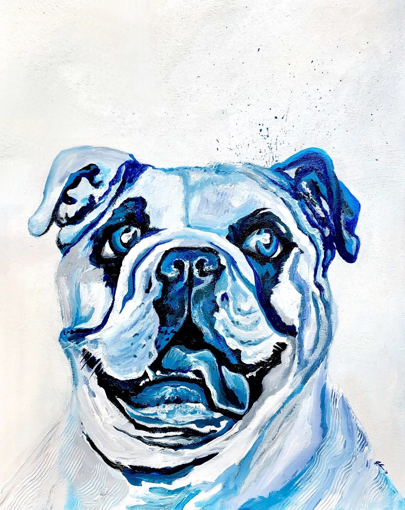 "Patone Blue Dog" Original Art
