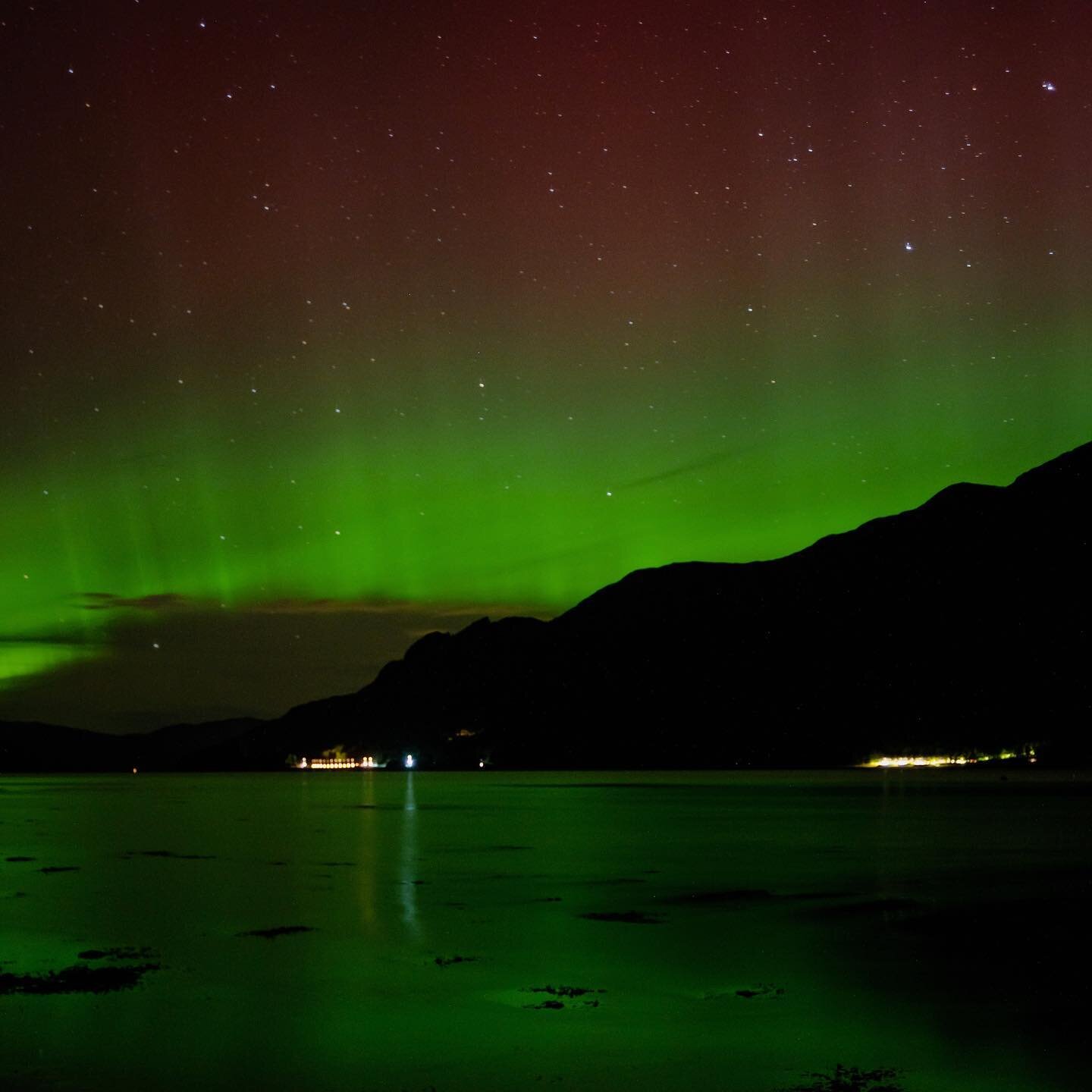 The aurora borealis over Loch Duich last night. #lochduich #scotland #scottishhighlands #scotlandtravel #aurora #auroraborealis