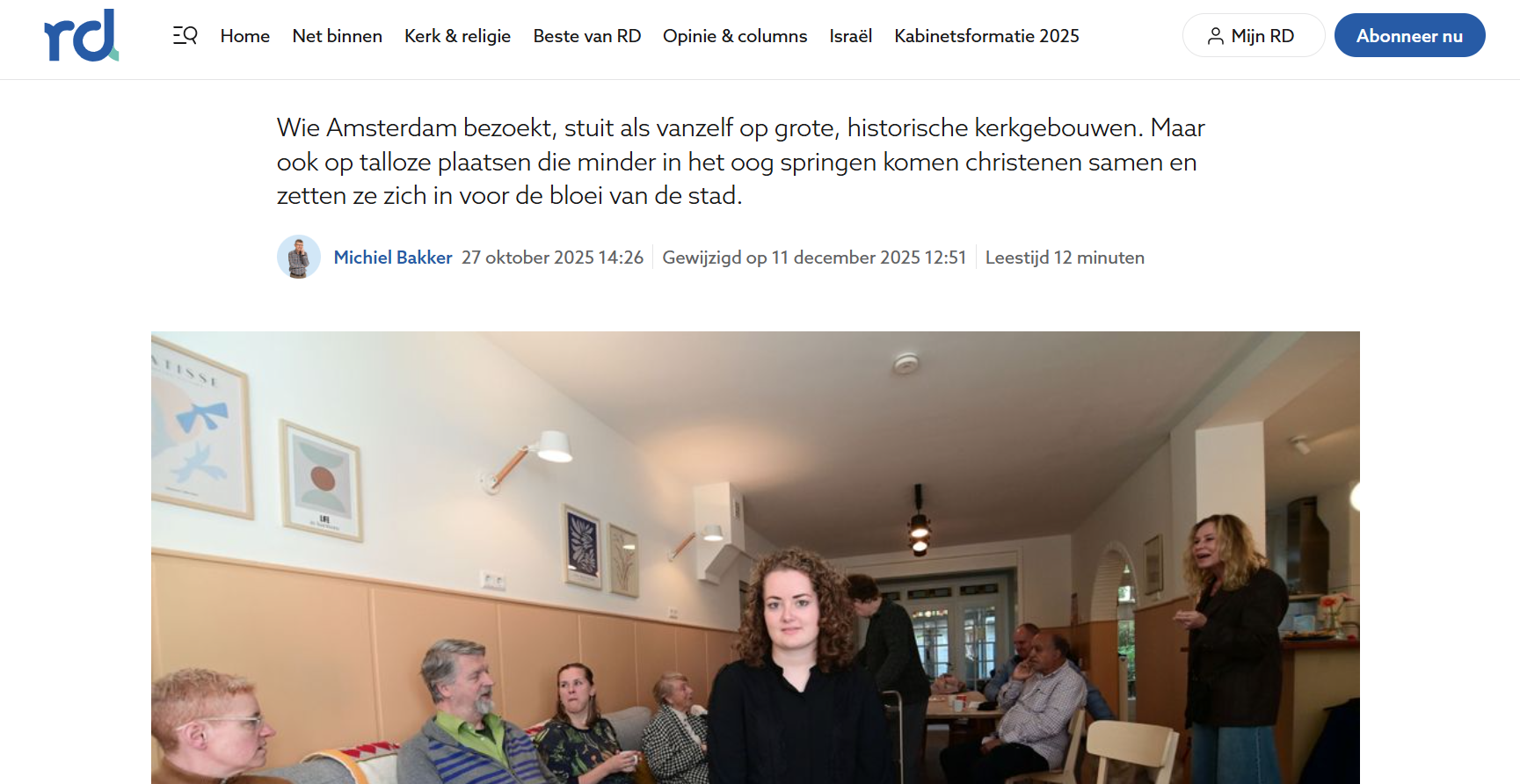 Diaconaal opbouwwerk in Hebron in Reformatorisch Dagblad