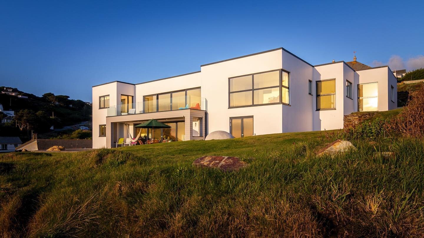 Tanzarra. Where it all began in 2010. Brimming with eco-solutions this passive house soaks up the Cornish sun through triple glazed windows and solar panels. Designed and build by Lionpark Construction and nominated for the LABC  Building Excellence 