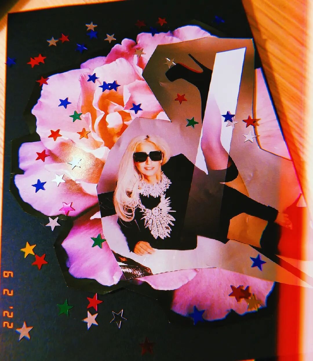 Day 6 #februllage : #overdress. My tribute to mother monster @ladygaga who in my opinion is never overdress 😂💕💕💕 

#februllage2022 @februllage
. 
#collage #photography #analogfilm #analog #analogphotography #graphicdesign #graphicdesigner #photos