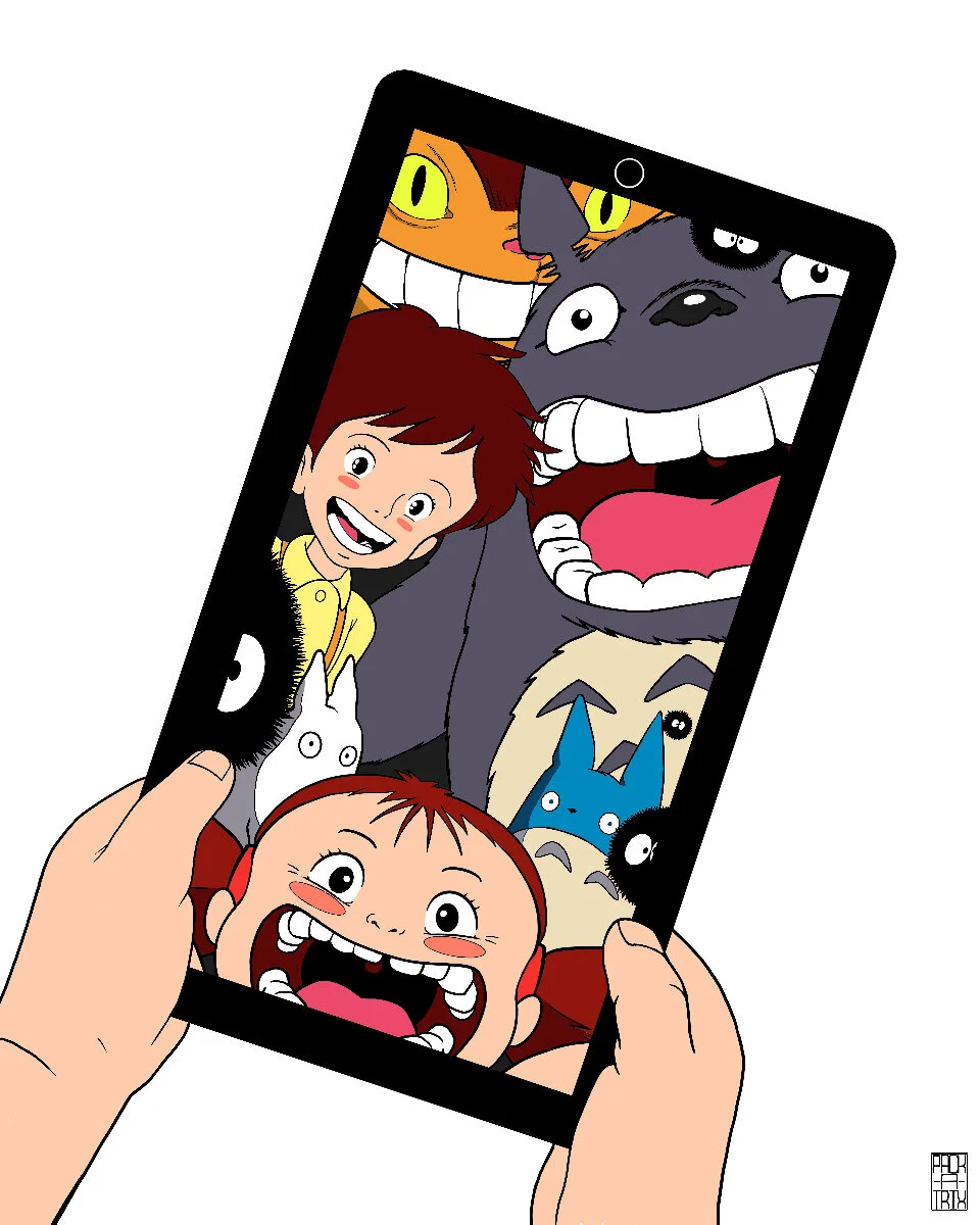 Fictional Selfie - Totoro - Colour
