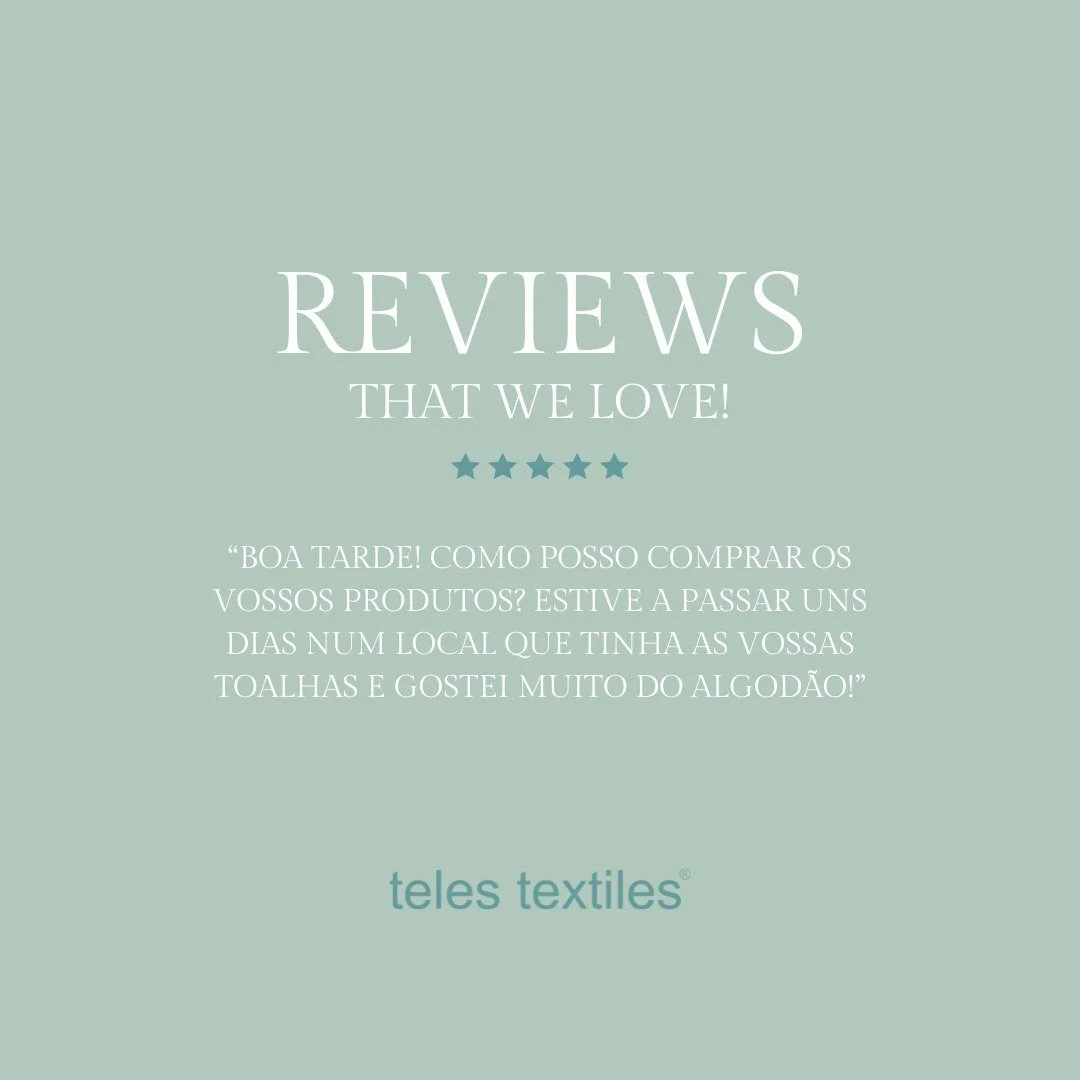 REVIEWS THAT WE LOVE❤️

🛏️ Entre em contacto e descubra as nossas solu&ccedil;&otilde;es profissionais para o setor hoteleiro.

🔗 Visite o site &mdash; link na bio!

#TelesTextiles #Hotelaria #T&ecirc;xteisProfissionais #RoupaDeCama #QualidadeSuper