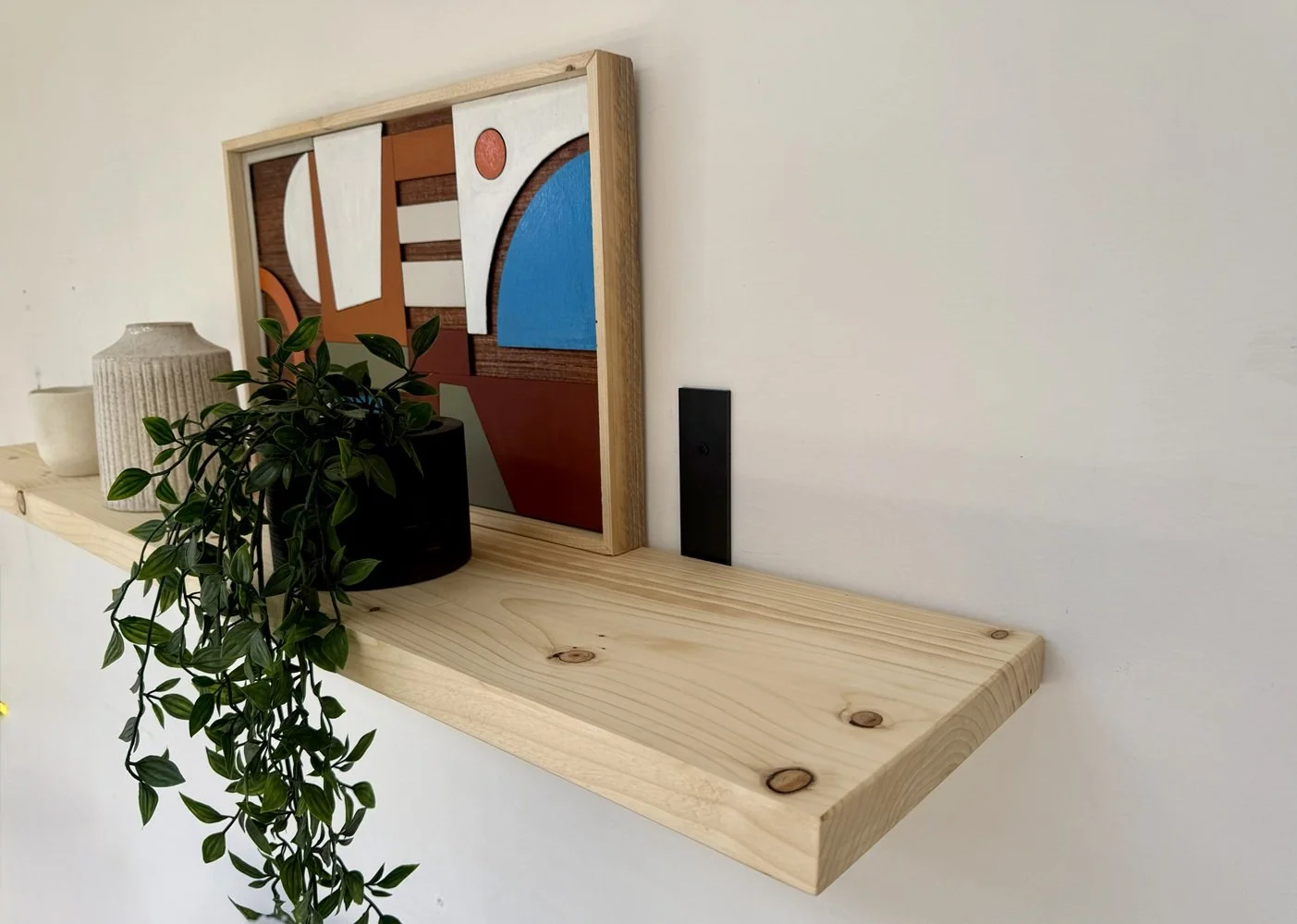 Rustic Wooden Shelf with L- Shape Brackets5.jpg