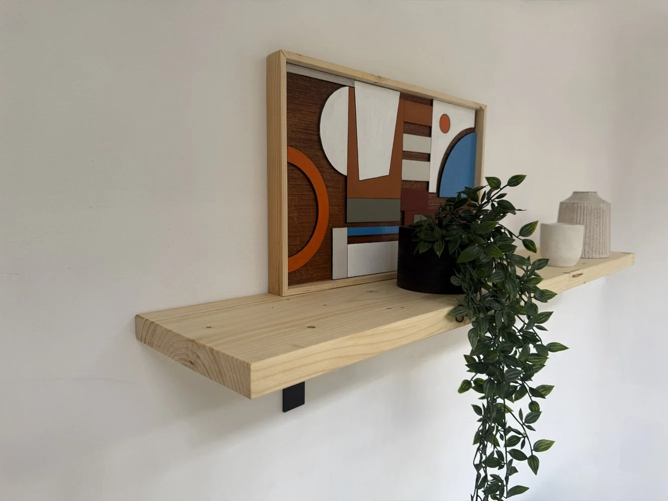Rustic Wooden Shelf with Flat Style Brackets2.jpg