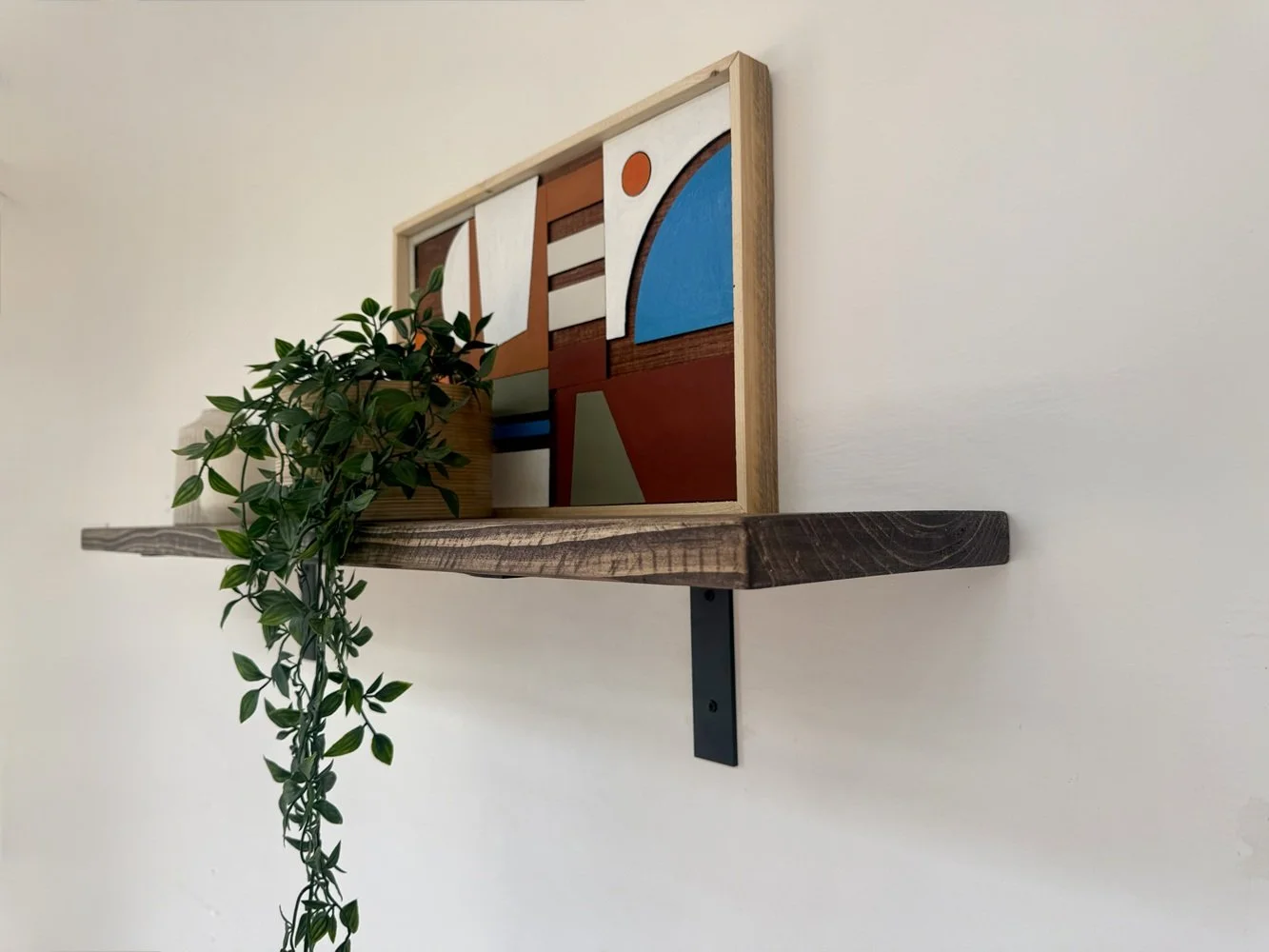 Rustic Wooden Shelf with Flat Style Brackets7.jpg