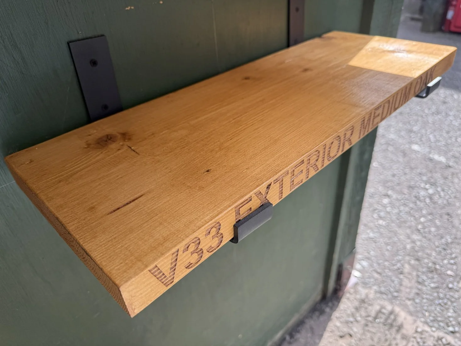 Rustic Wooden Shelf with Flat Style Brackets