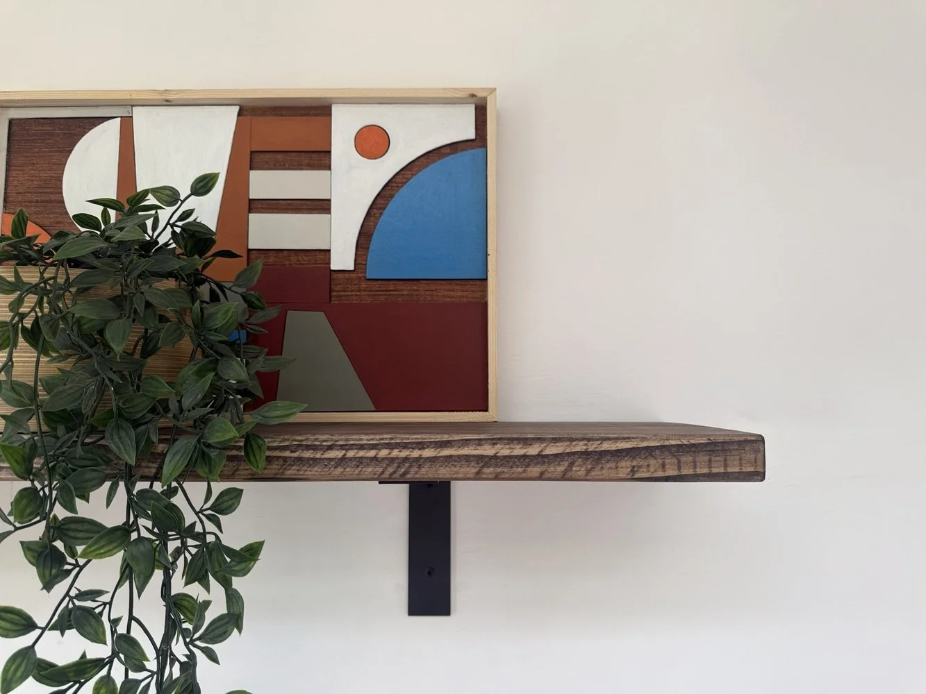 Rustic Wooden Shelf with Flat Style Brackets9.jpg
