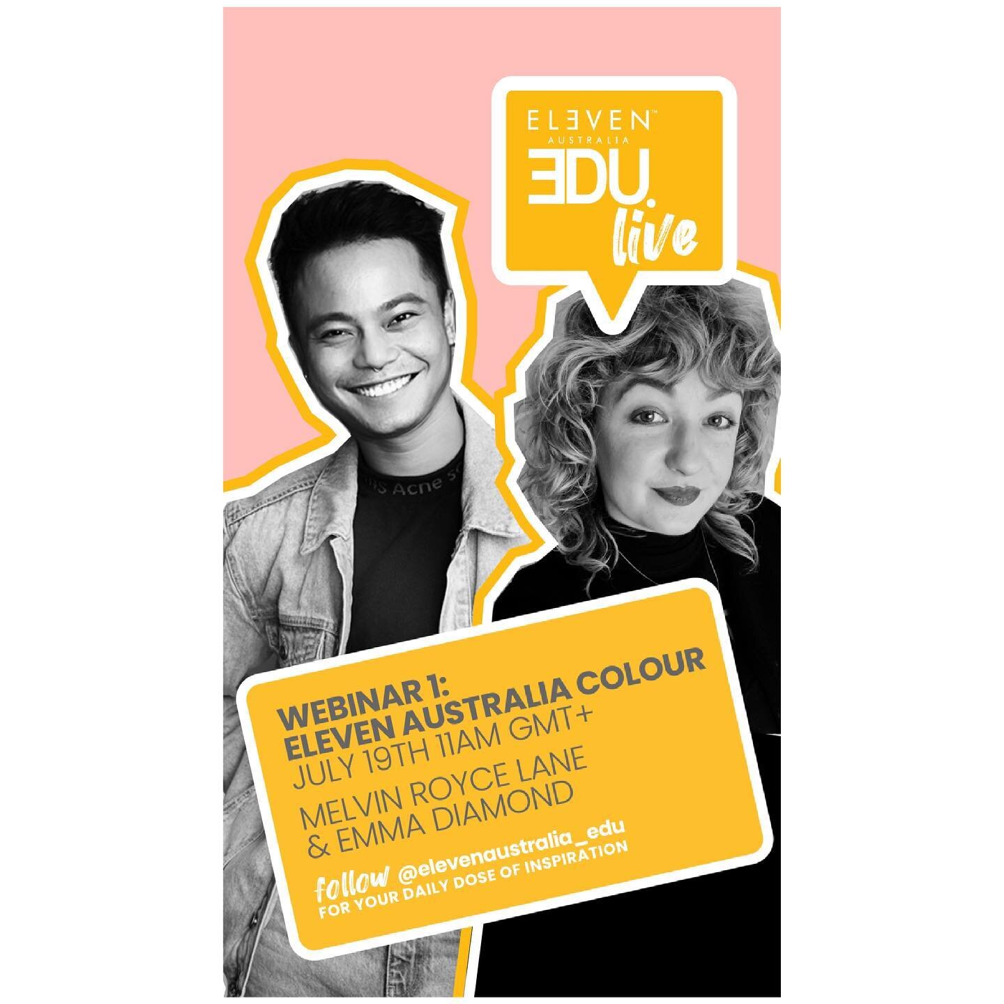 💥We can&rsquo;t wait for this! Come join ELEVEN Australia Global Education Ambassador @melvinroycelane and Scotland&rsquo;s EDU educator @emmadiamondhair for this 90 minute colour webinar. Monday July 19th at 11am. The duo will take you through thei