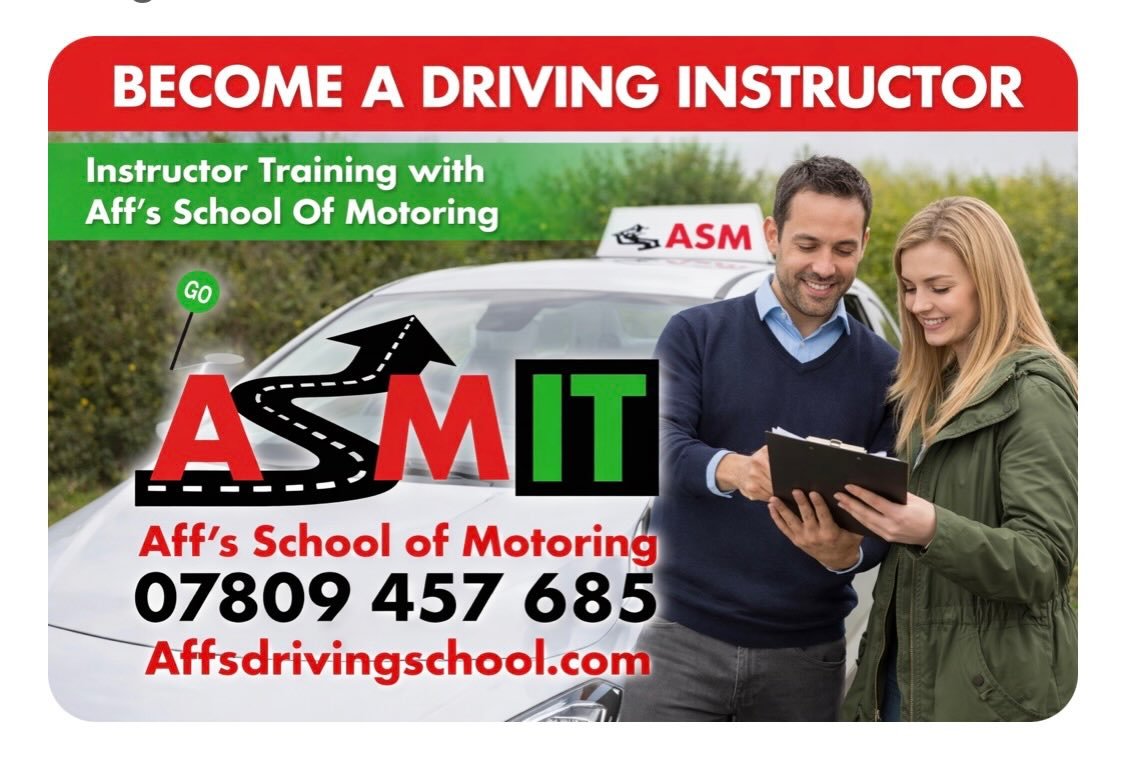 🚦 READY FOR A CAREER CHANGE? 🚦
Train to become a Driving Instructor with Aff&rsquo;s School of Motoring (ASM)
If your current job no longer excites you, doesn&rsquo;t fit around your life, or simply isn&rsquo;t paying what you&rsquo;re worth &mdash