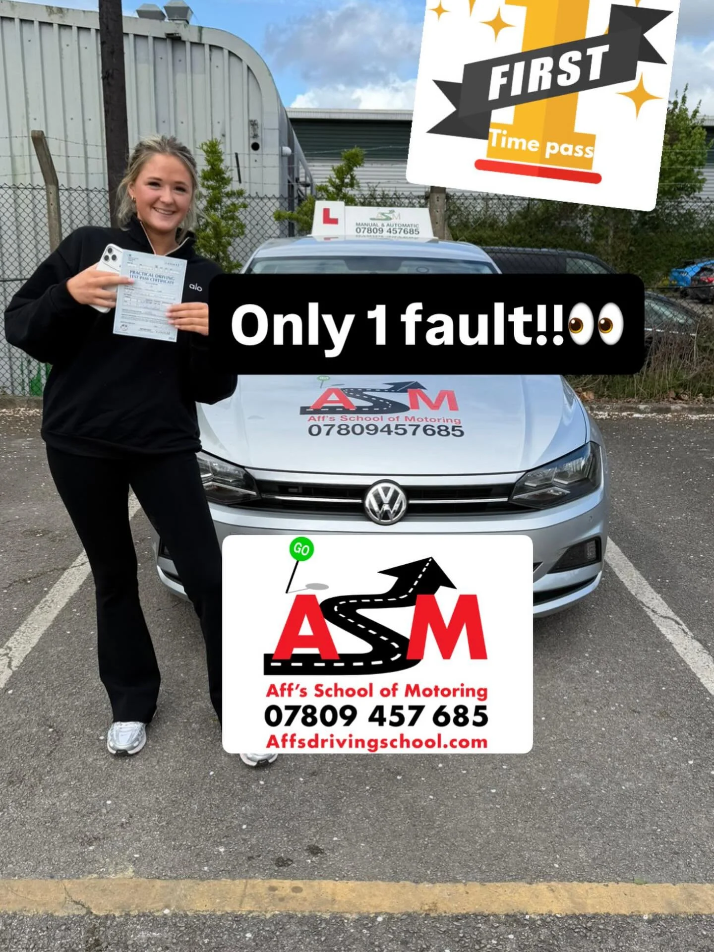 Huge congratulations to Jess on PASSING her driving test FIRST TIME with only 1 fault! 🎉🚗
An absolutely brilliant drive from start to finish and now she&rsquo;s super excited to hit the road independently! 👏🔥
What an achievement &mdash; you shoul